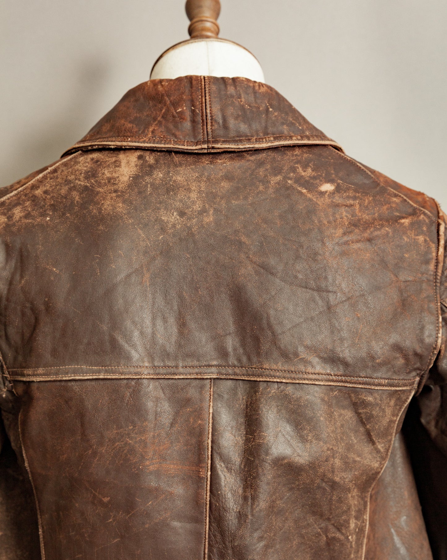 WWII French Army M35 Tank Crew Leather Jacket - Small (38)