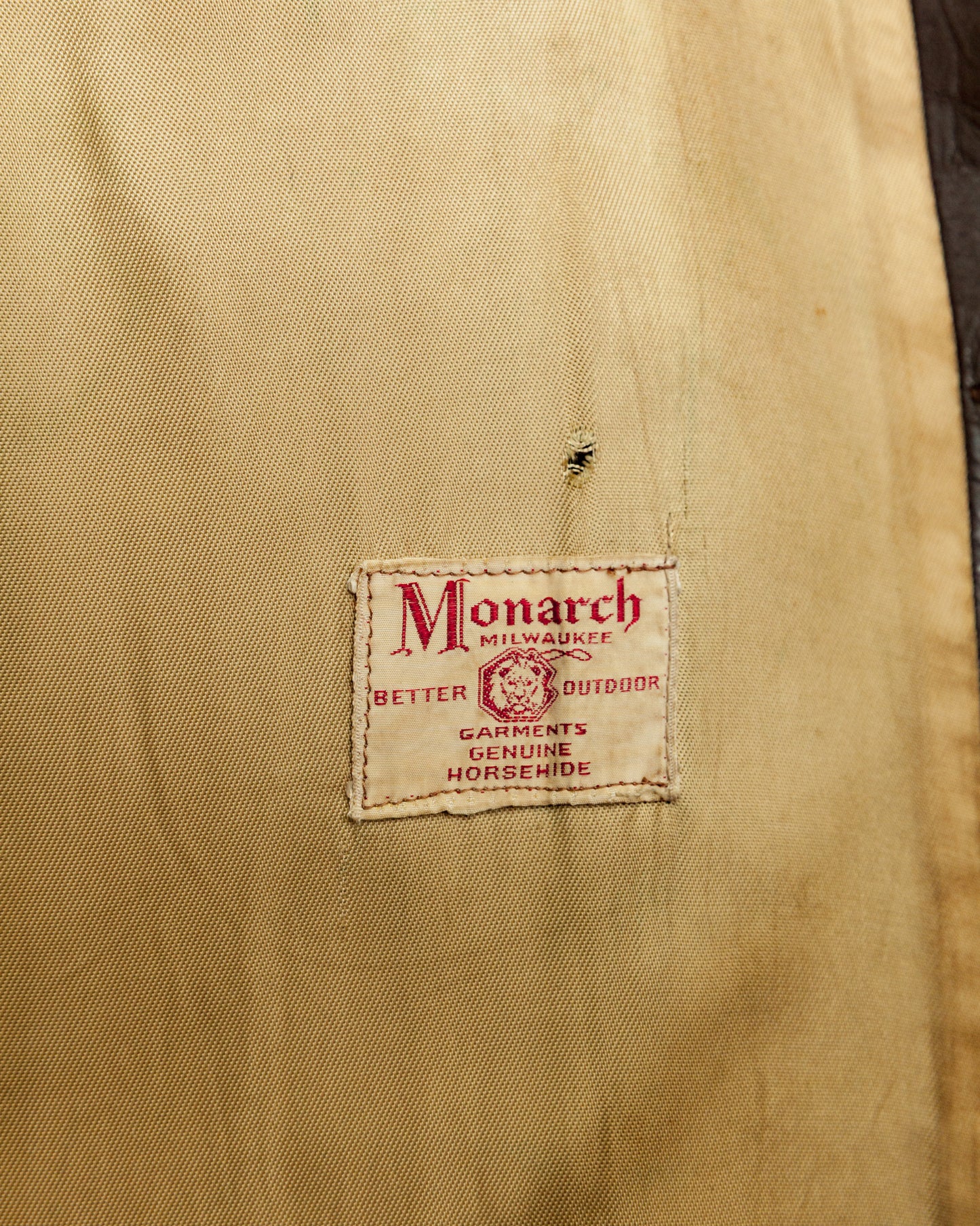 1940s Monarch Horsehide Leather Jacket – Medium (42)