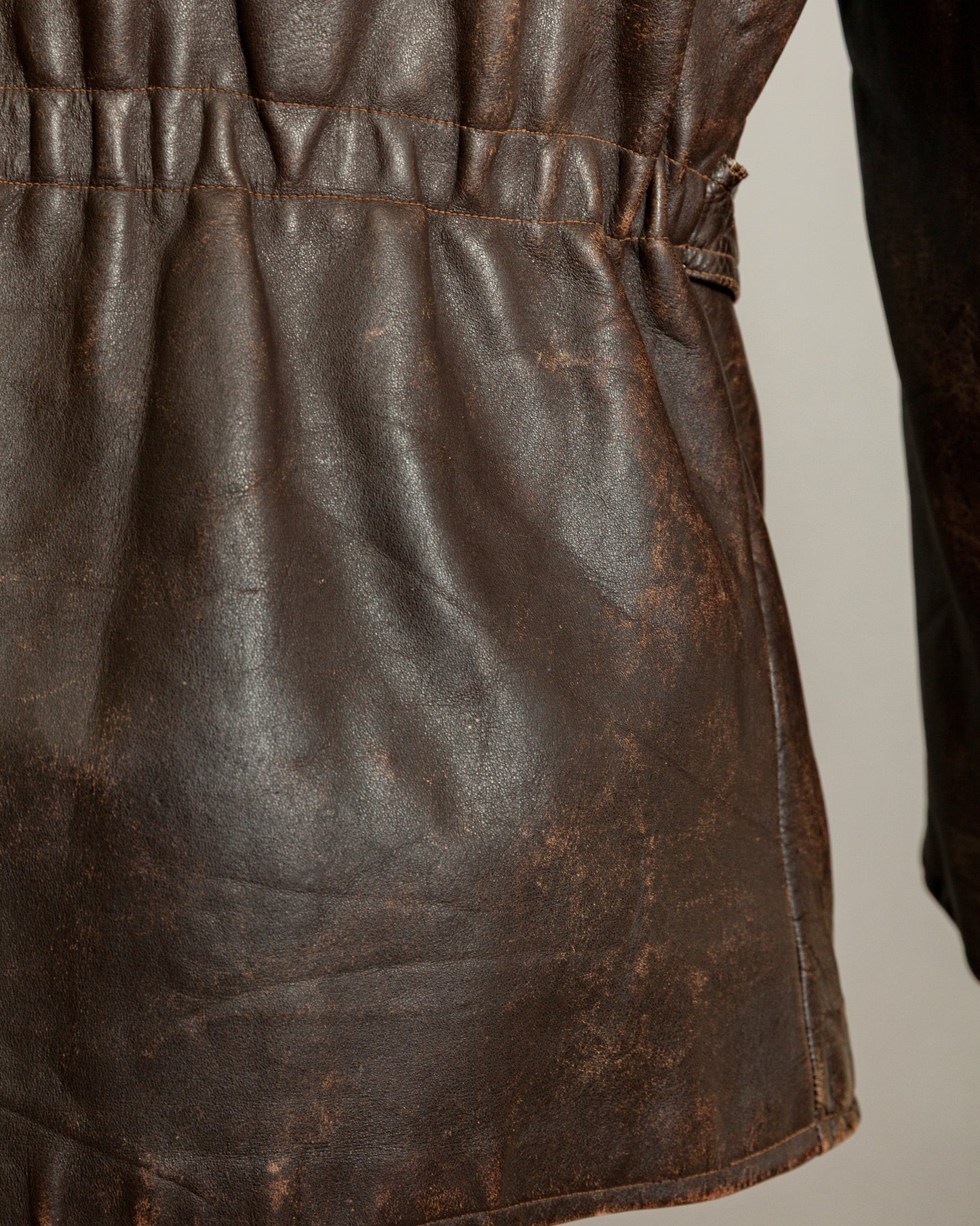 1940s Horsehide Leather Motorcycle Jacket - Small (36-38)