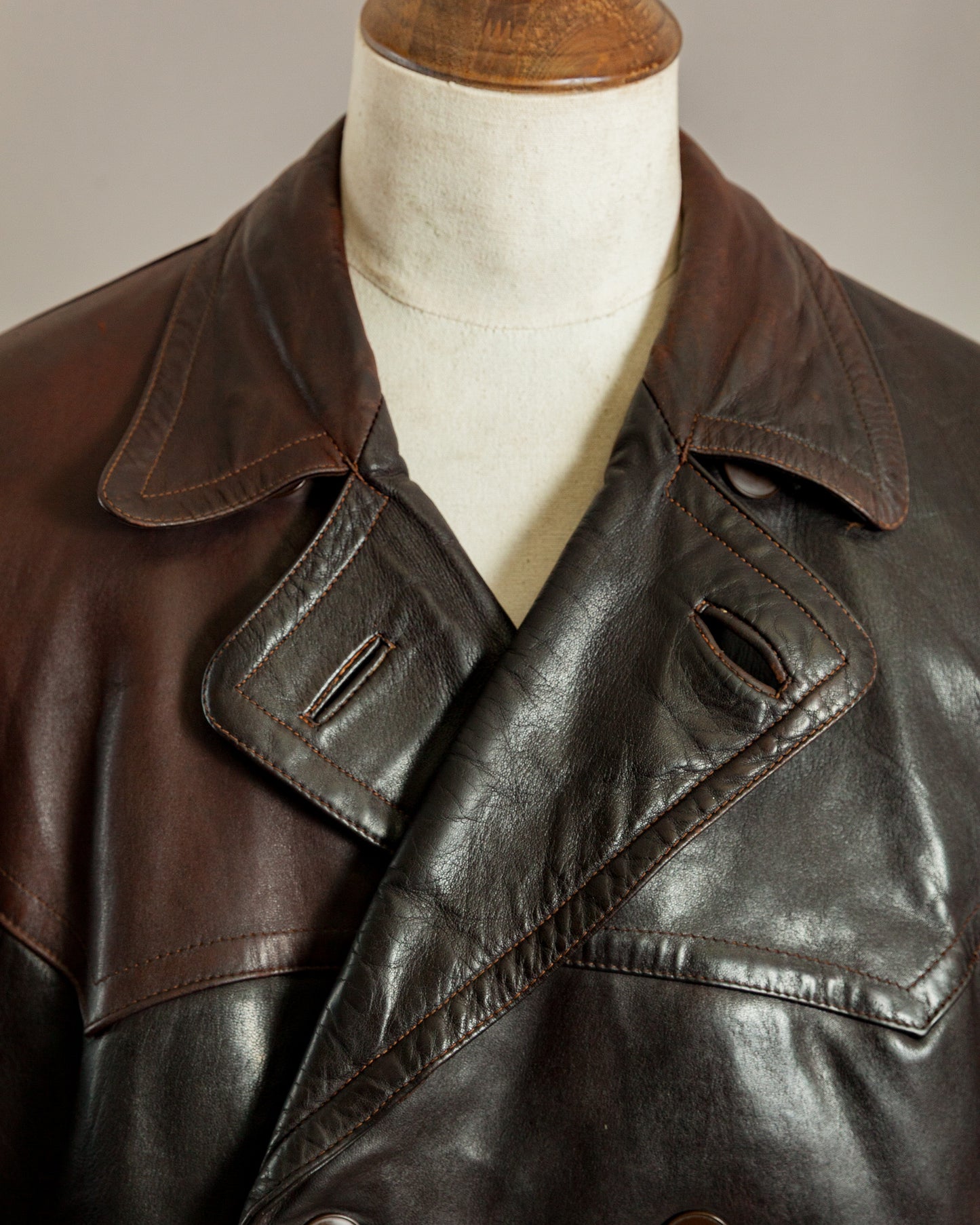 1940s Striwa Horsehide Leather Motorcycle Coat - Large (44-46)