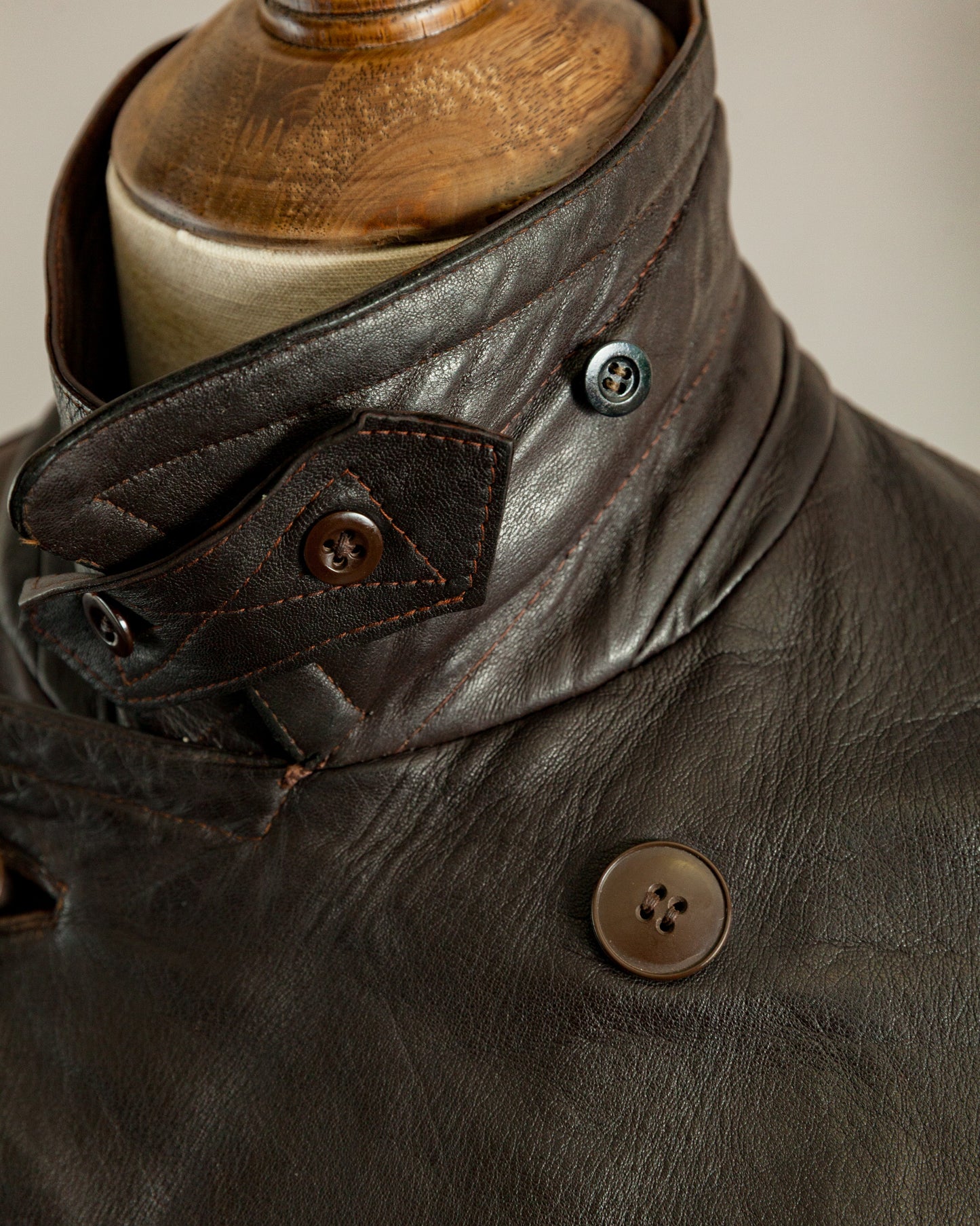 1940s Striwa Horsehide Leather Motorcycle Coat - Large (44-46)