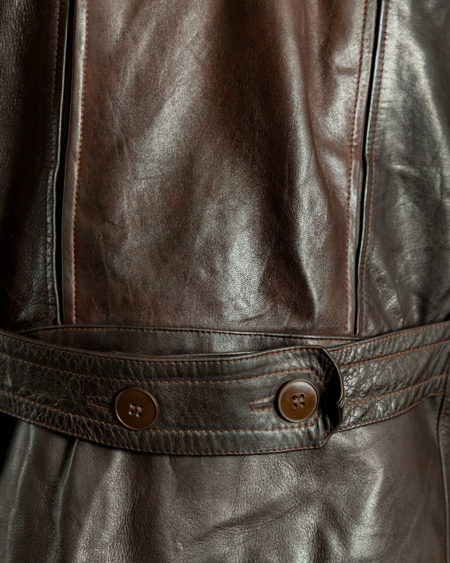 1940s Striwa Horsehide Leather Motorcycle Coat - Large (44-46)