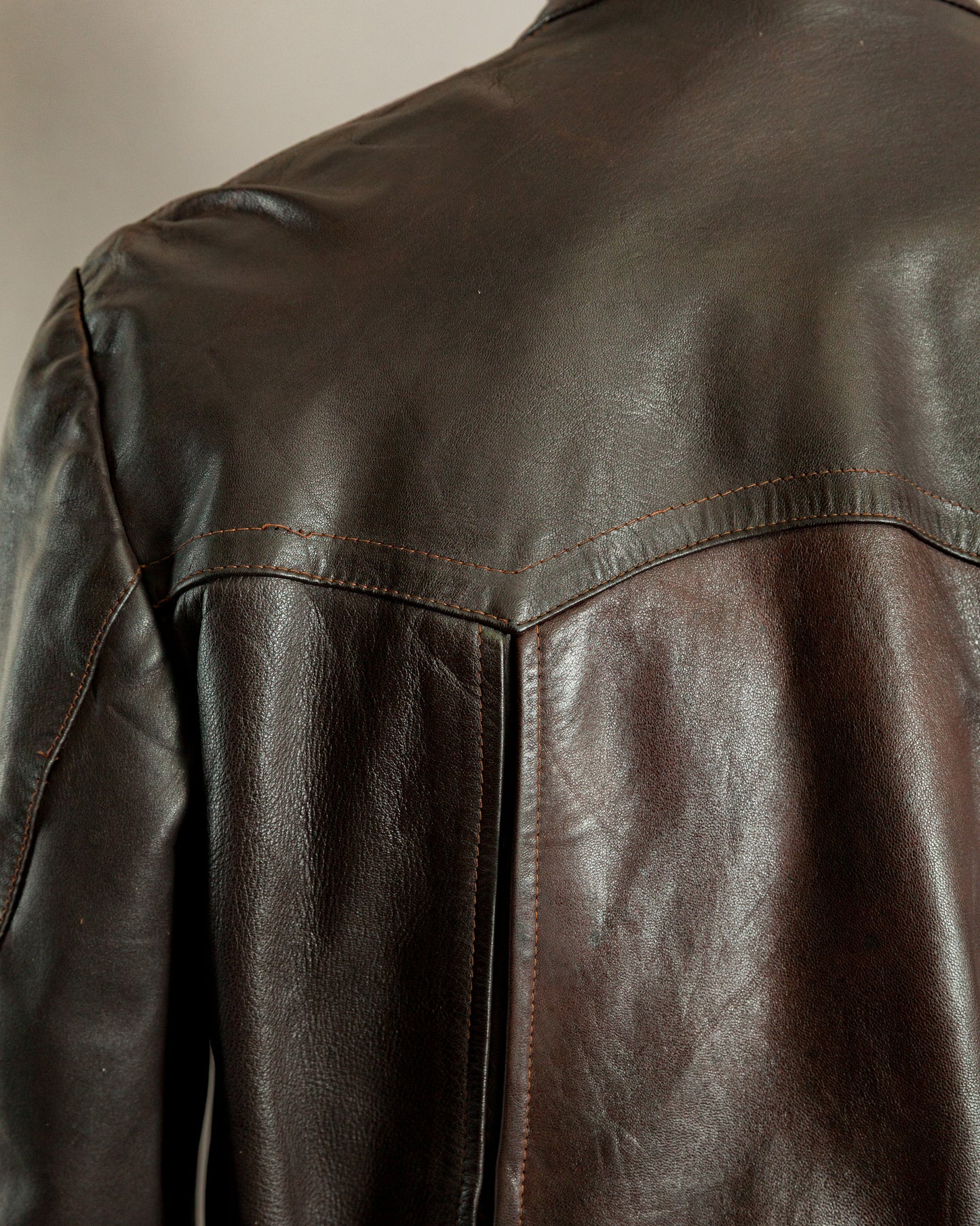 1940s Striwa Horsehide Leather Motorcycle Coat - Large (44-46)