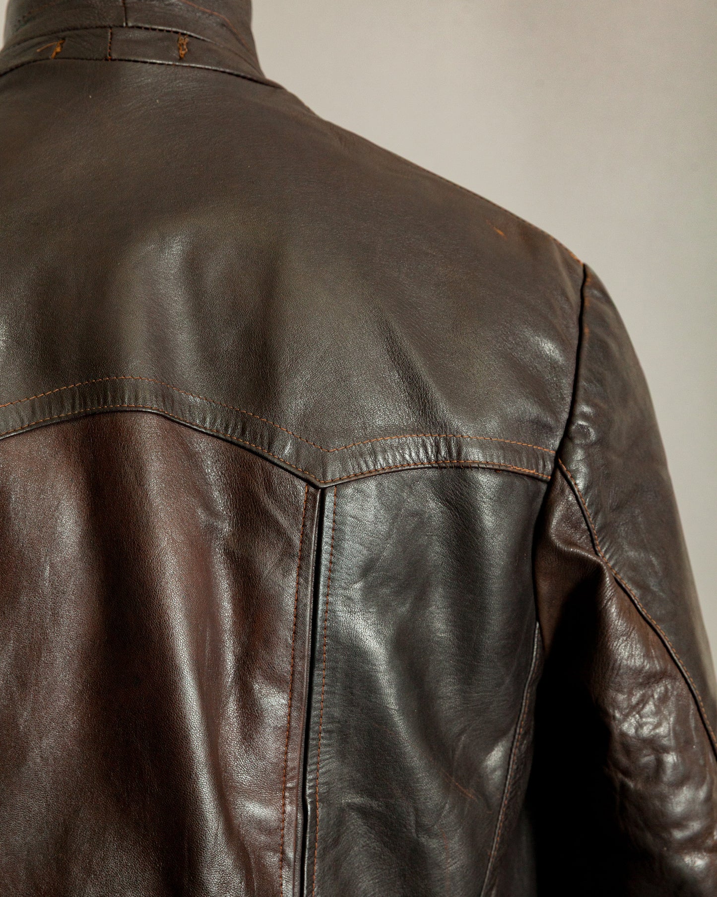 1940s Striwa Horsehide Leather Motorcycle Coat - Large (44-46)
