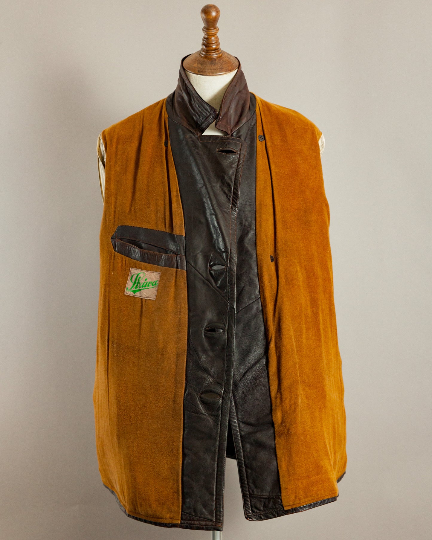 1940s Striwa Horsehide Leather Motorcycle Coat - Large (44-46)
