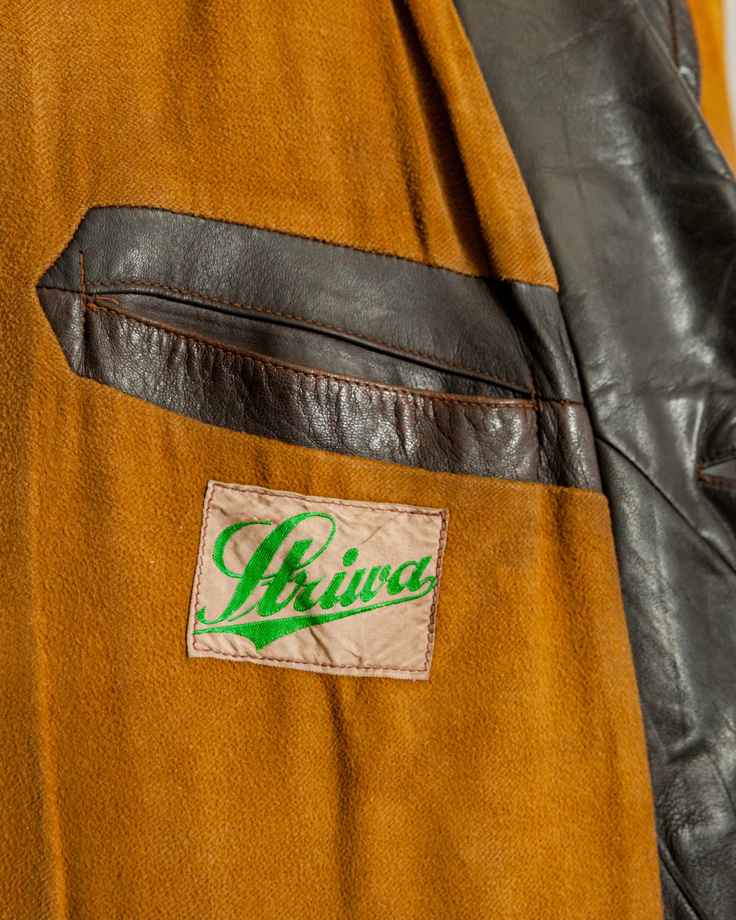 1940s Striwa Horsehide Leather Motorcycle Coat - Large (44-46)