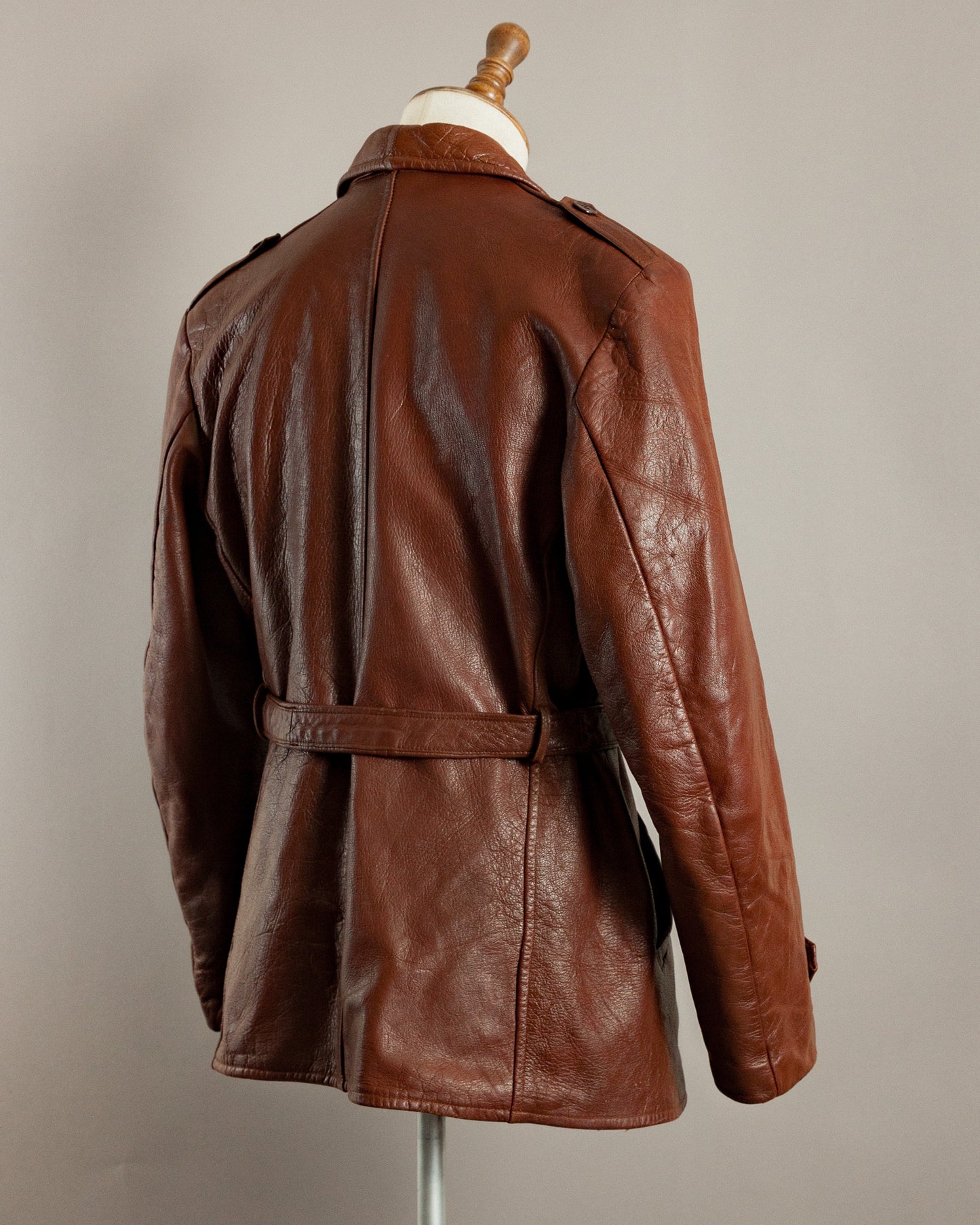 1950s Swedish Hunting Jacket Goatskin Leather - Medium (42)