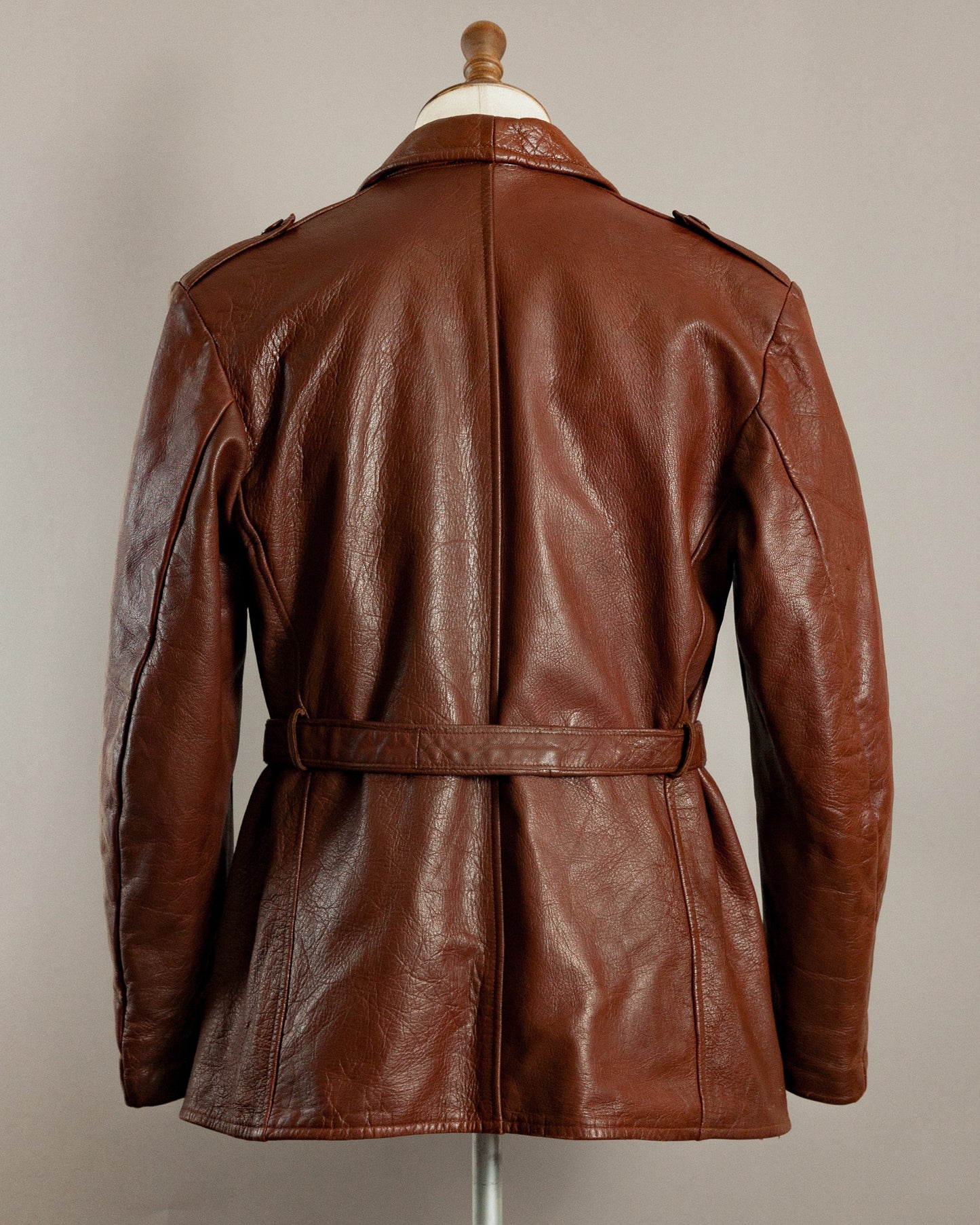1950s Swedish Hunting Jacket Goatskin Leather - Medium (42)