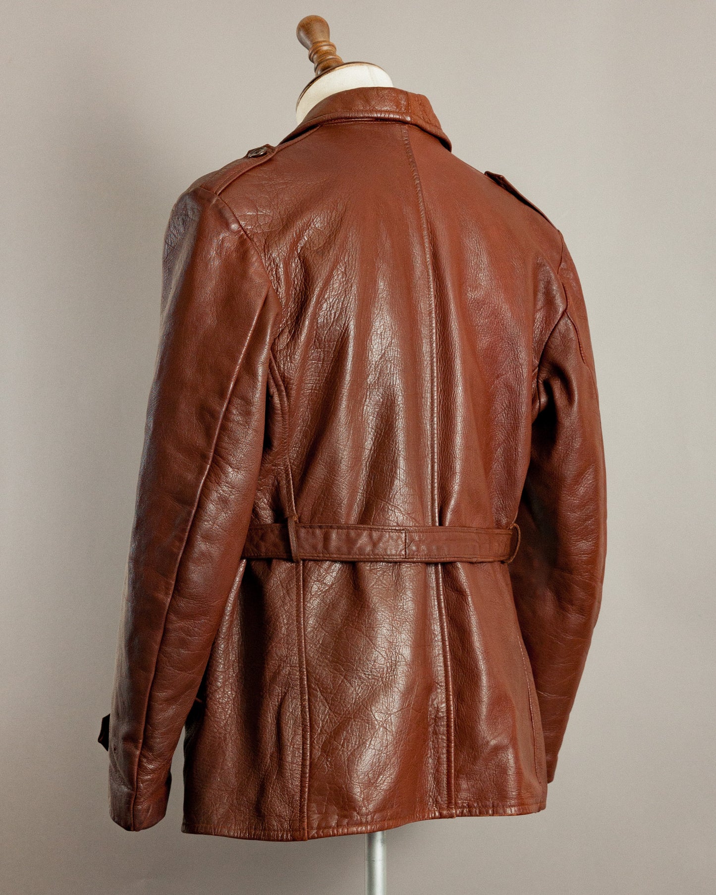 1950s Swedish Hunting Jacket Goatskin Leather - Medium (42)