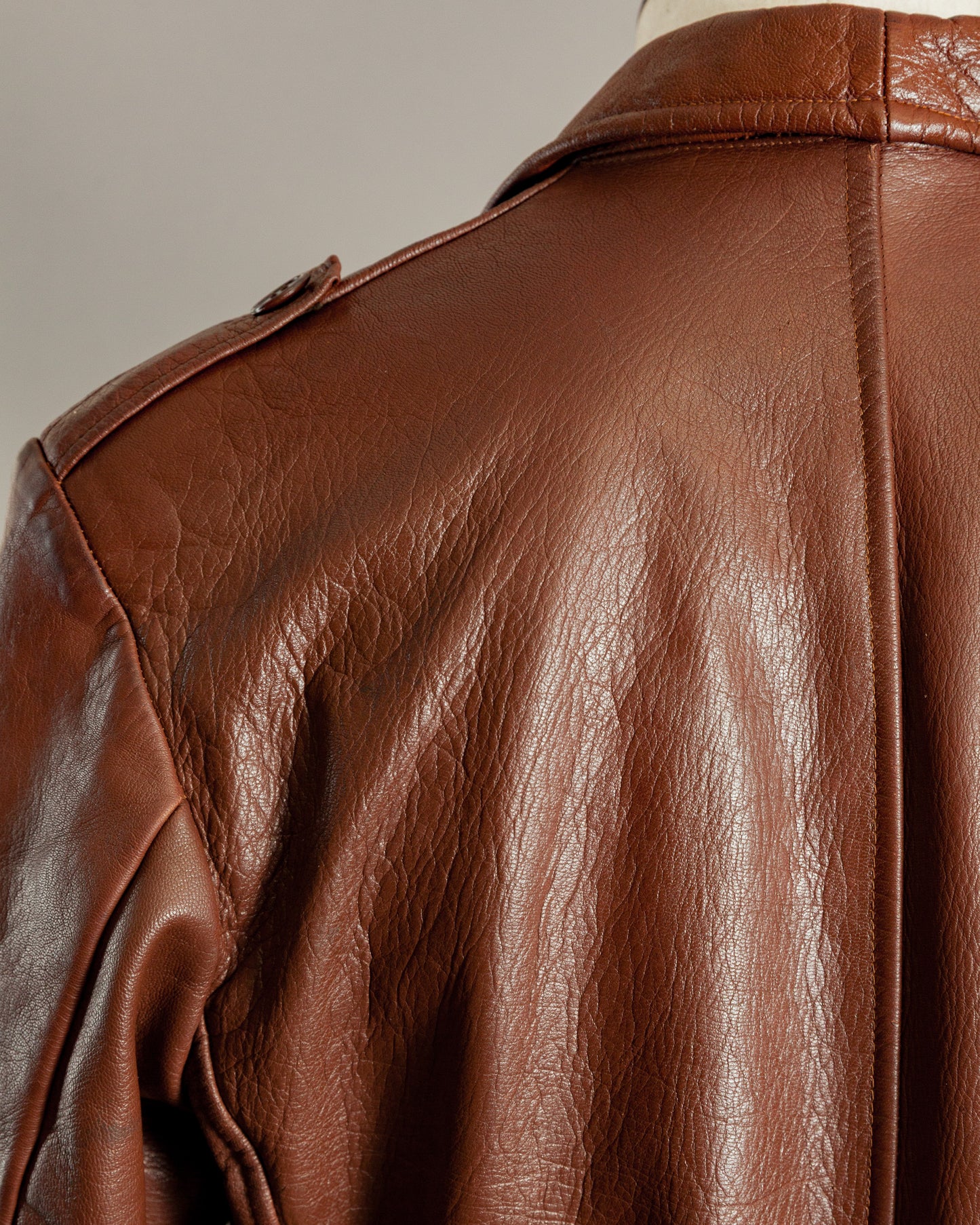 1950s Swedish Hunting Jacket Goatskin Leather - Medium (42)