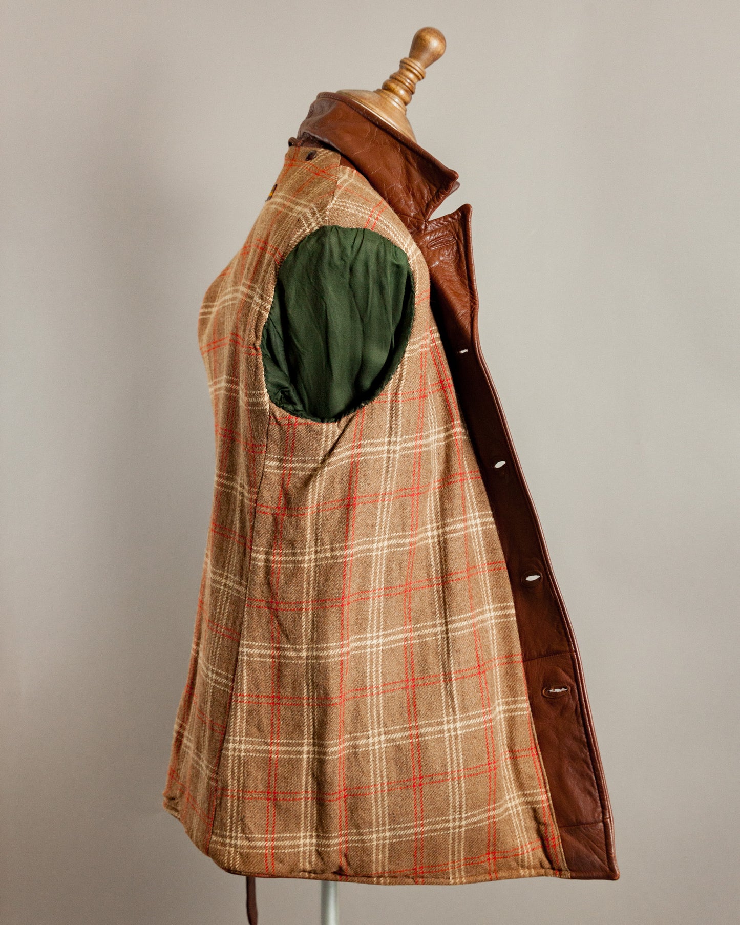 1950s Swedish Hunting Jacket Goatskin Leather - Medium (42)