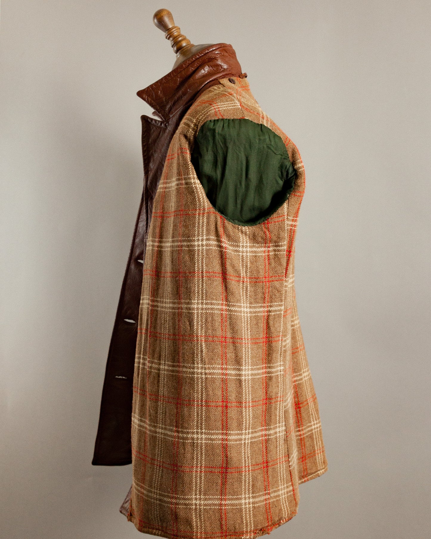 1950s Swedish Hunting Jacket Goatskin Leather - Medium (42)