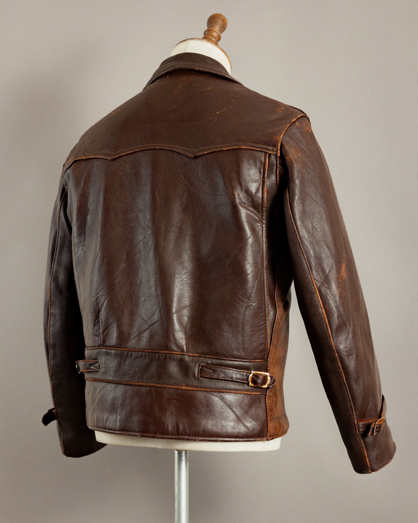 1940s Vintage German Calfskin Motorcycle Jacket - Small (38)