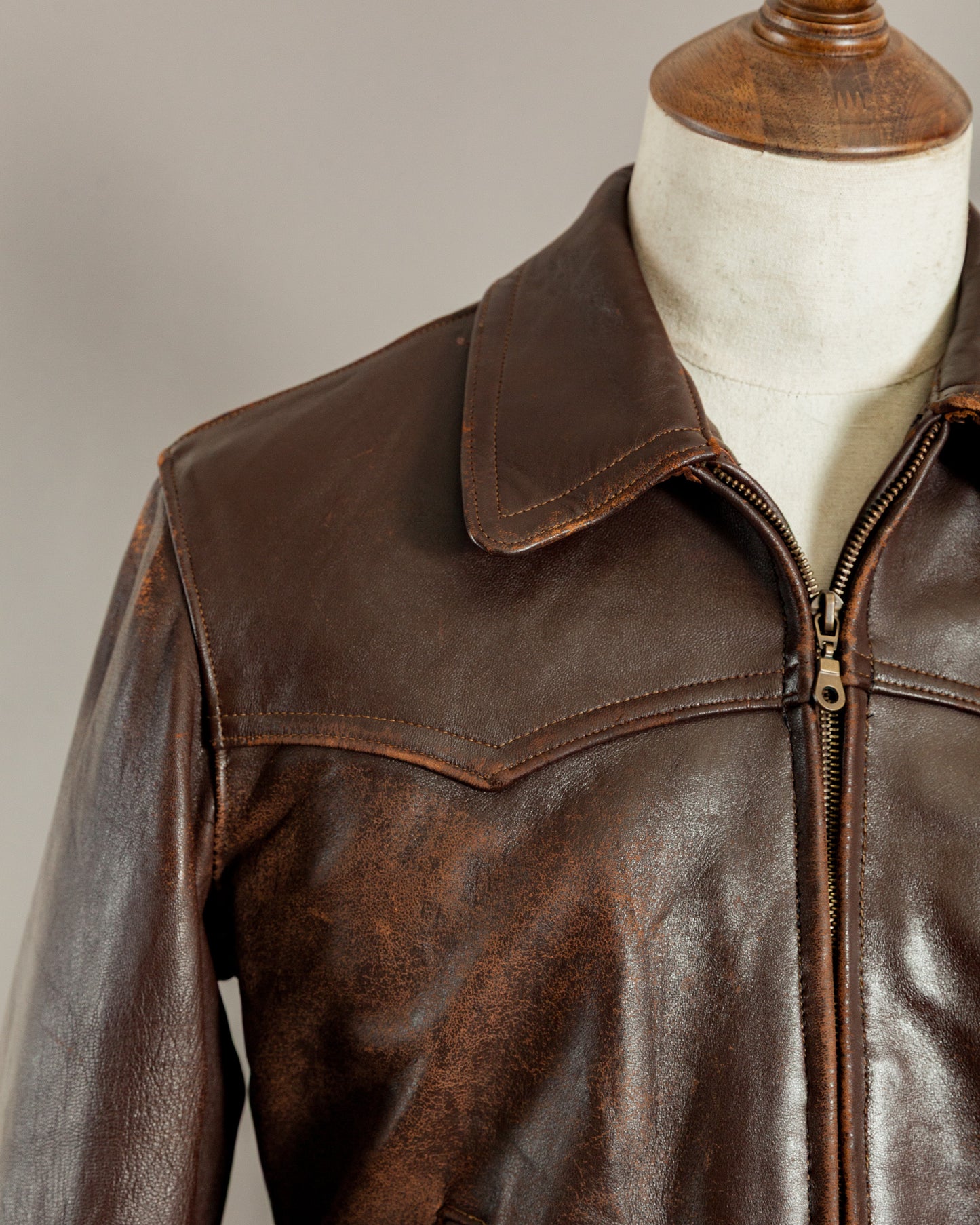 1940s Vintage German Calfskin Motorcycle Jacket - Small (38)