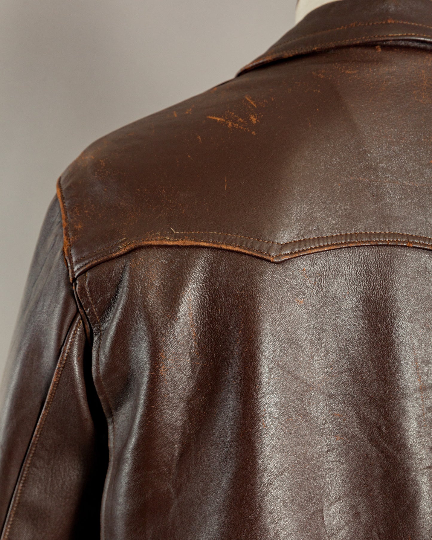 1940s Vintage German Calfskin Motorcycle Jacket - Small (38)