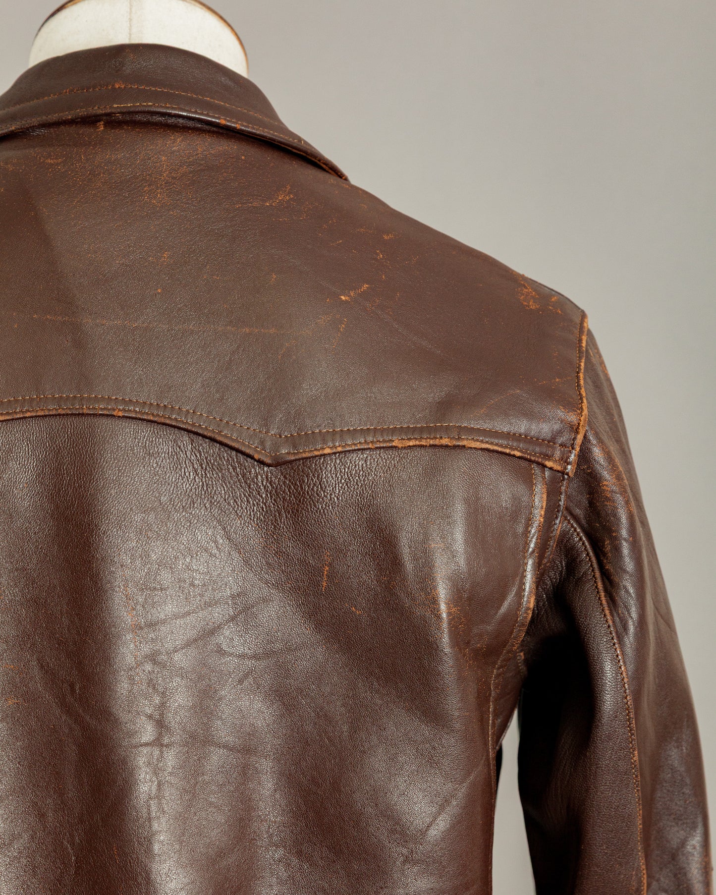 1940s Vintage German Calfskin Motorcycle Jacket - Small (38)