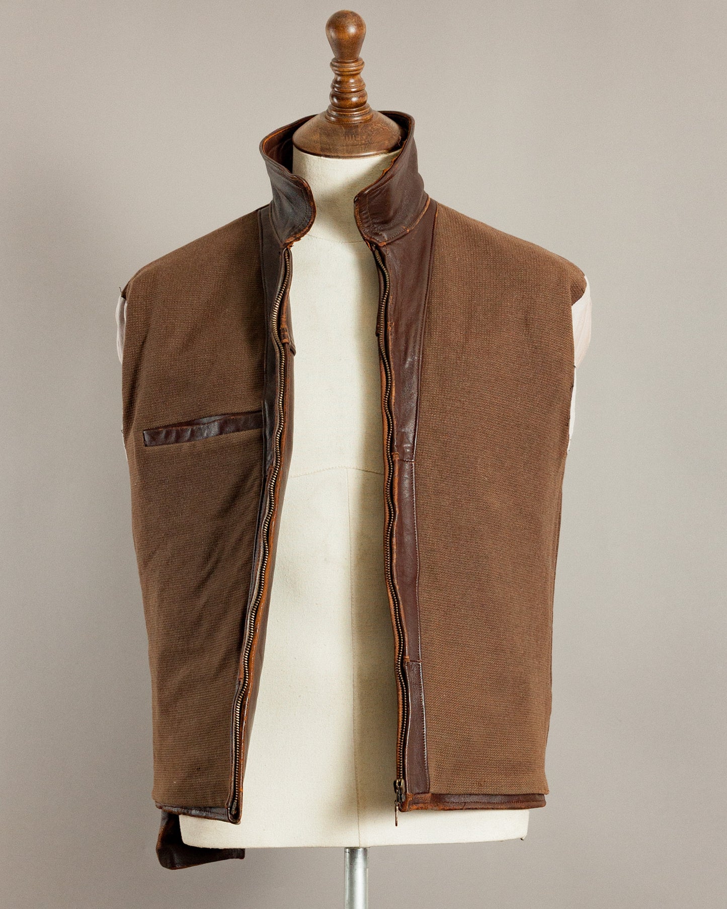 1940s Vintage German Calfskin Motorcycle Jacket - Small (38)
