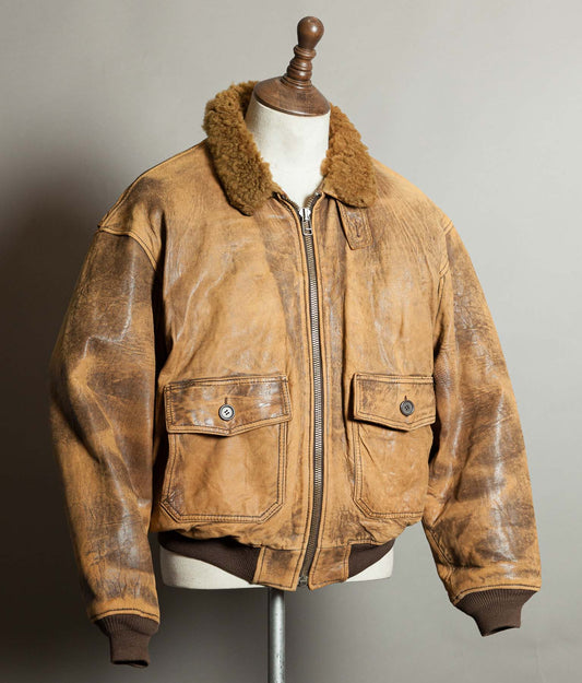 Vintage 1985 Avirex Type A-2 Spec. 7823 (AER) Leather Flight Jacket