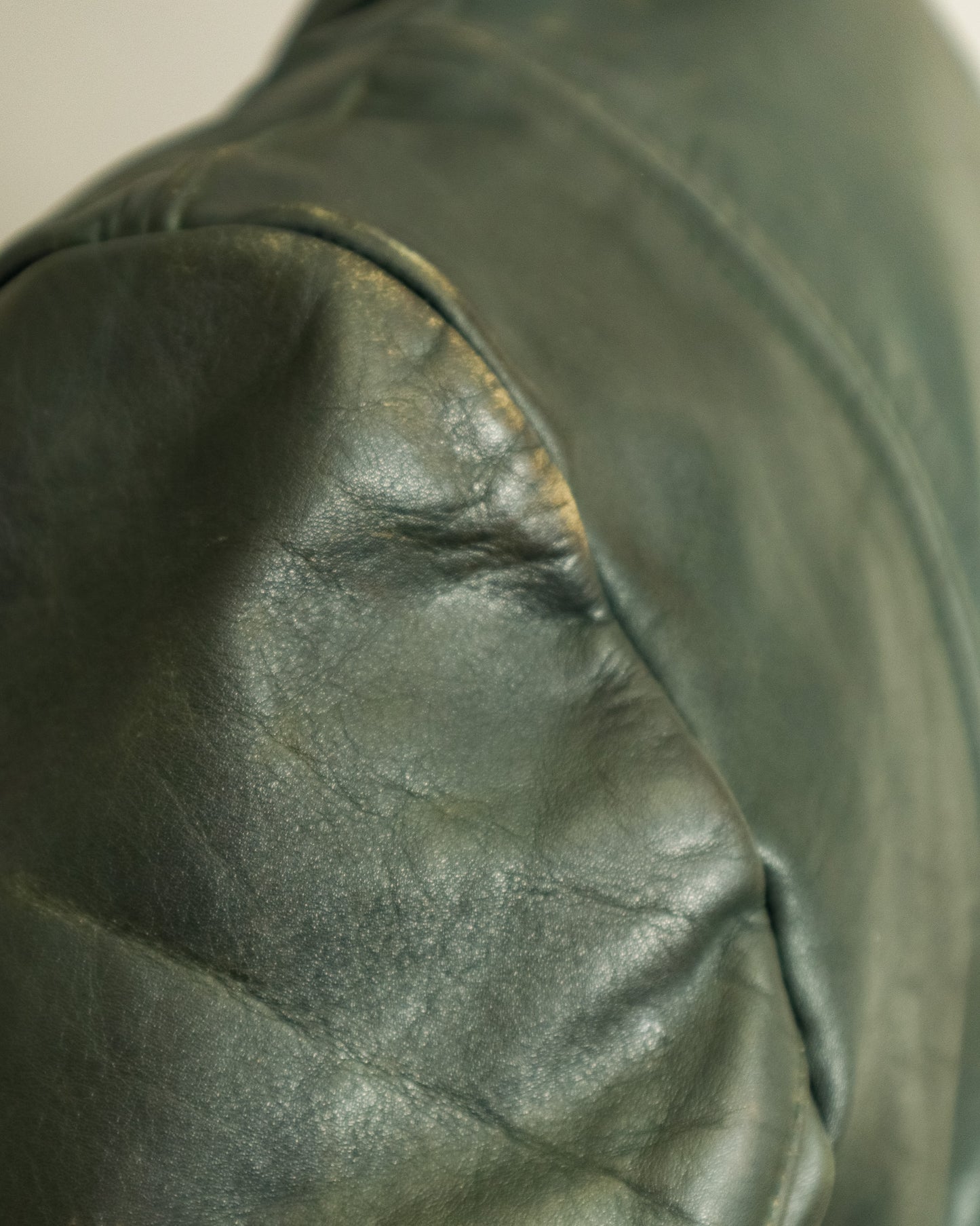 1940s Wehrmacht Dispatch Rider Horsehide Jacket - Forest Green (42-44)