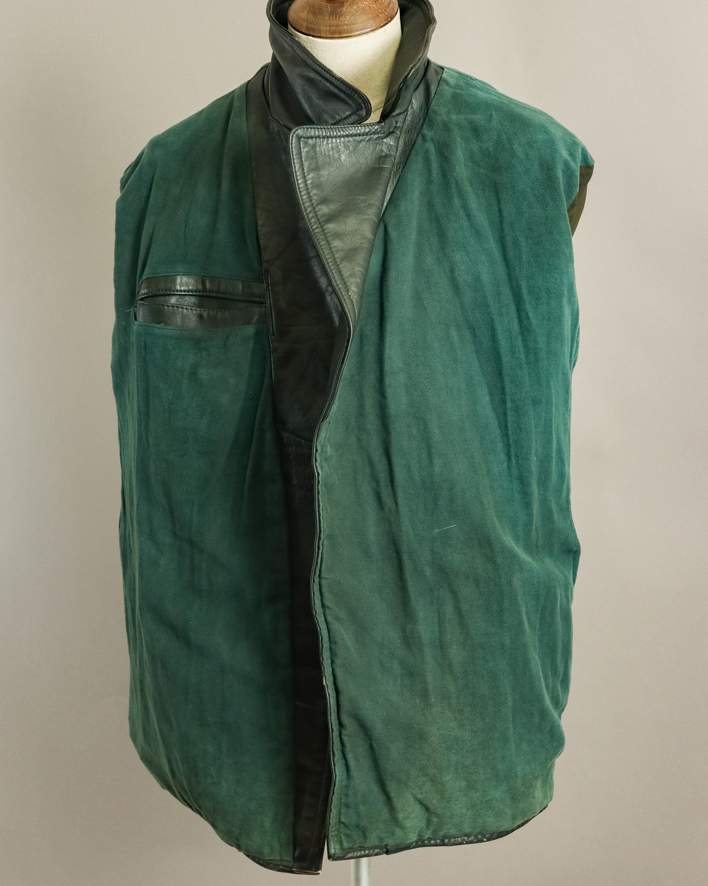 1940s Wehrmacht Dispatch Rider Horsehide Jacket - Forest Green (42-44)