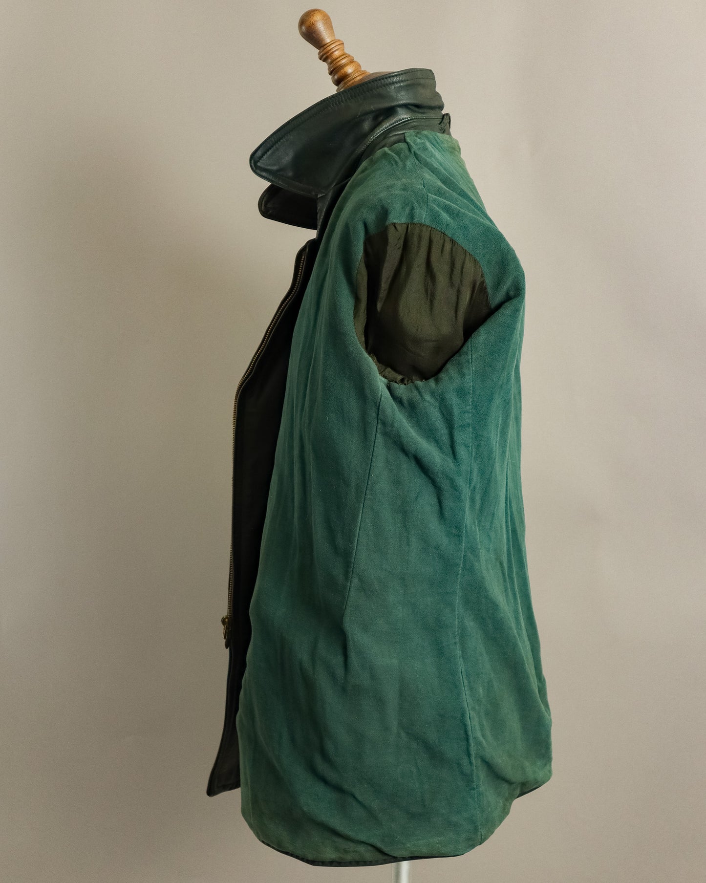 1940s Wehrmacht Dispatch Rider Horsehide Jacket - Forest Green (42-44)