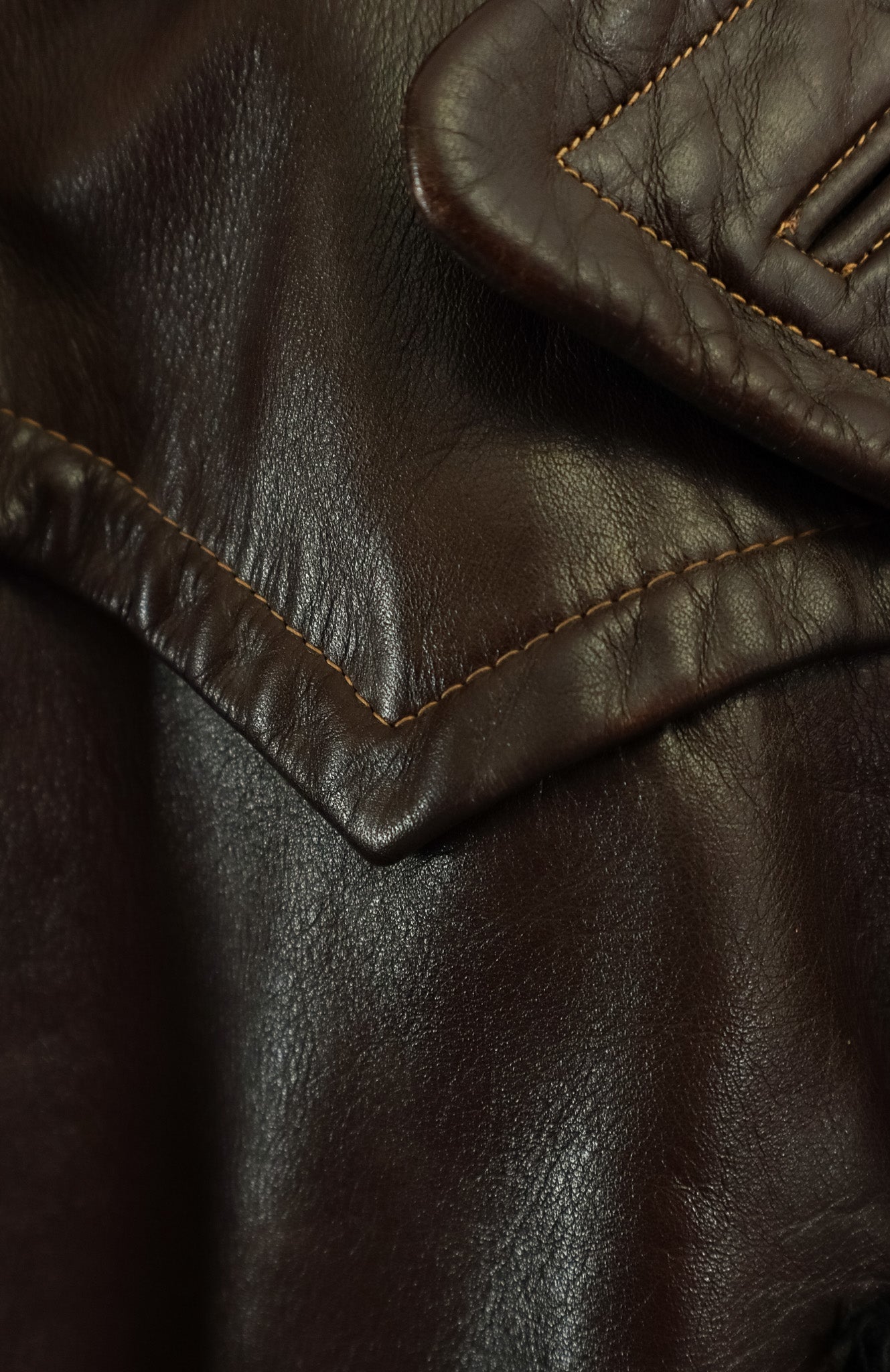 Rare 1940s German Wehrmacht Officer's Horsehide Leather Trench Coat (42-44)