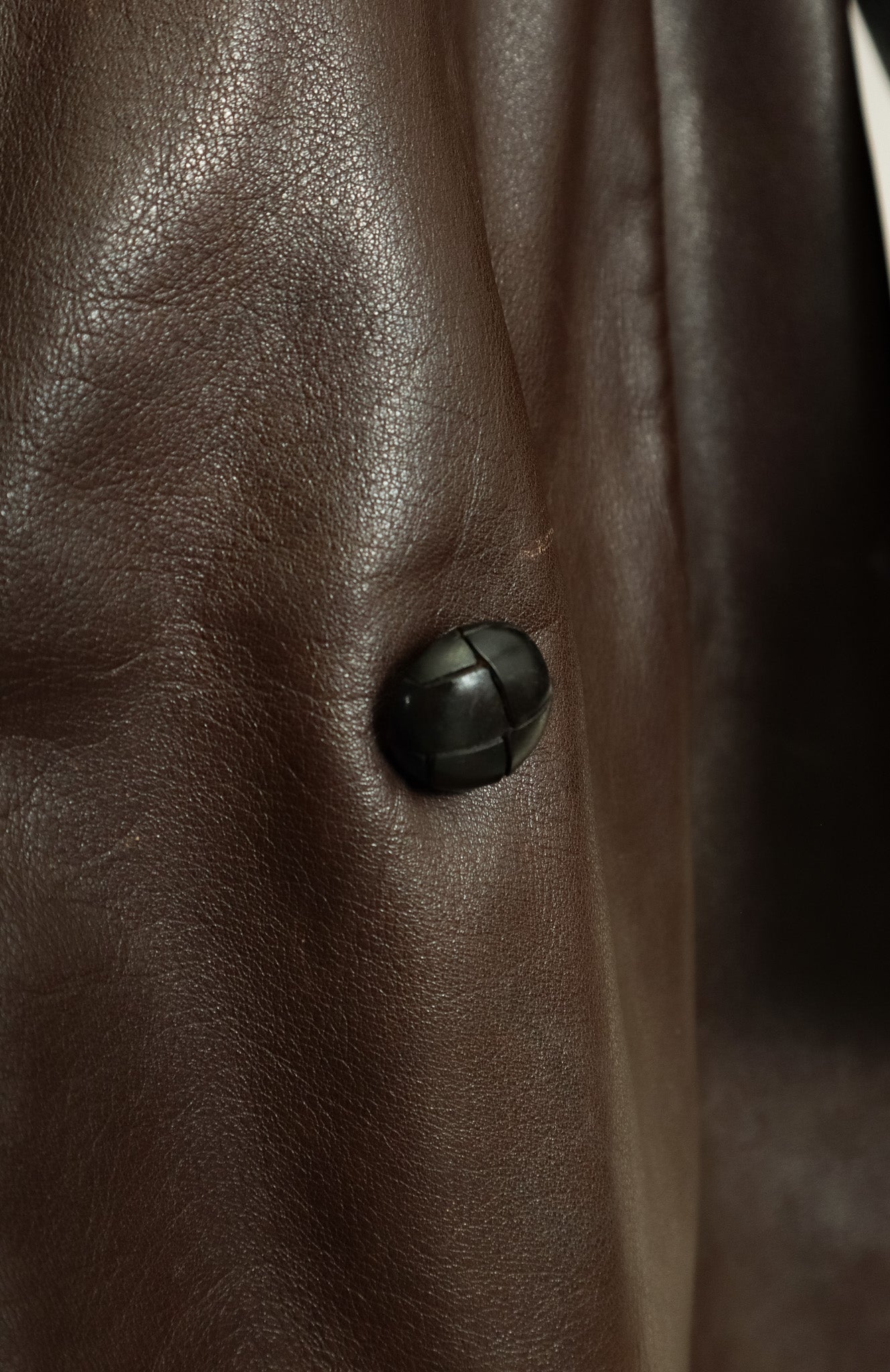 Rare 1940s German Wehrmacht Officer's Horsehide Leather Trench Coat (42-44)