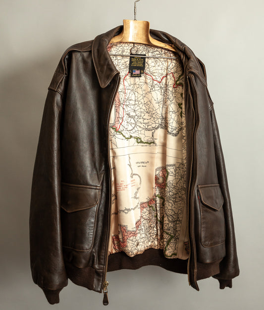 Vintage 1990s Avirex A2 Leather Flying Jacket USA Made