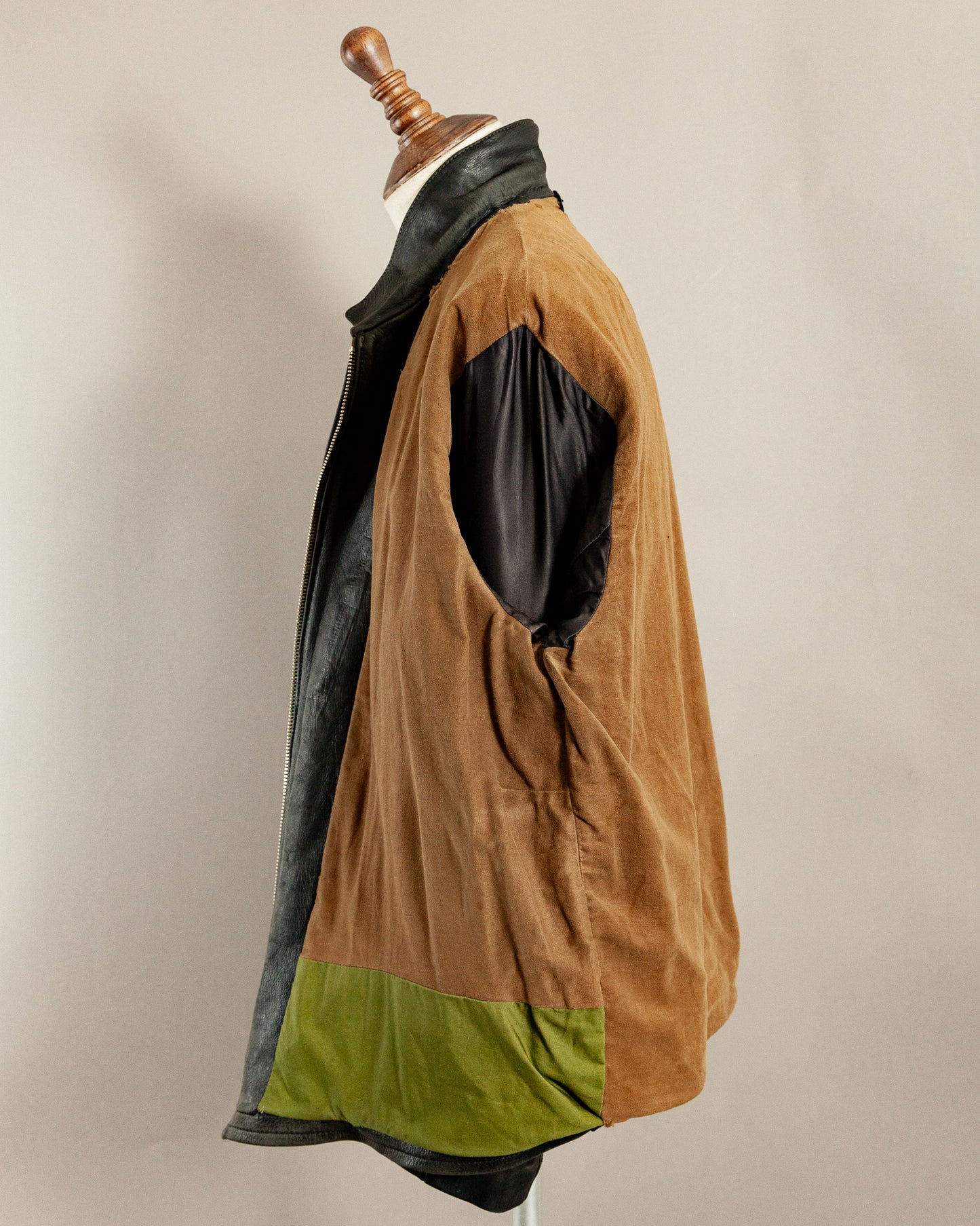 Vintage 1940s German Leather Motorcycle Jacket- XL (46)