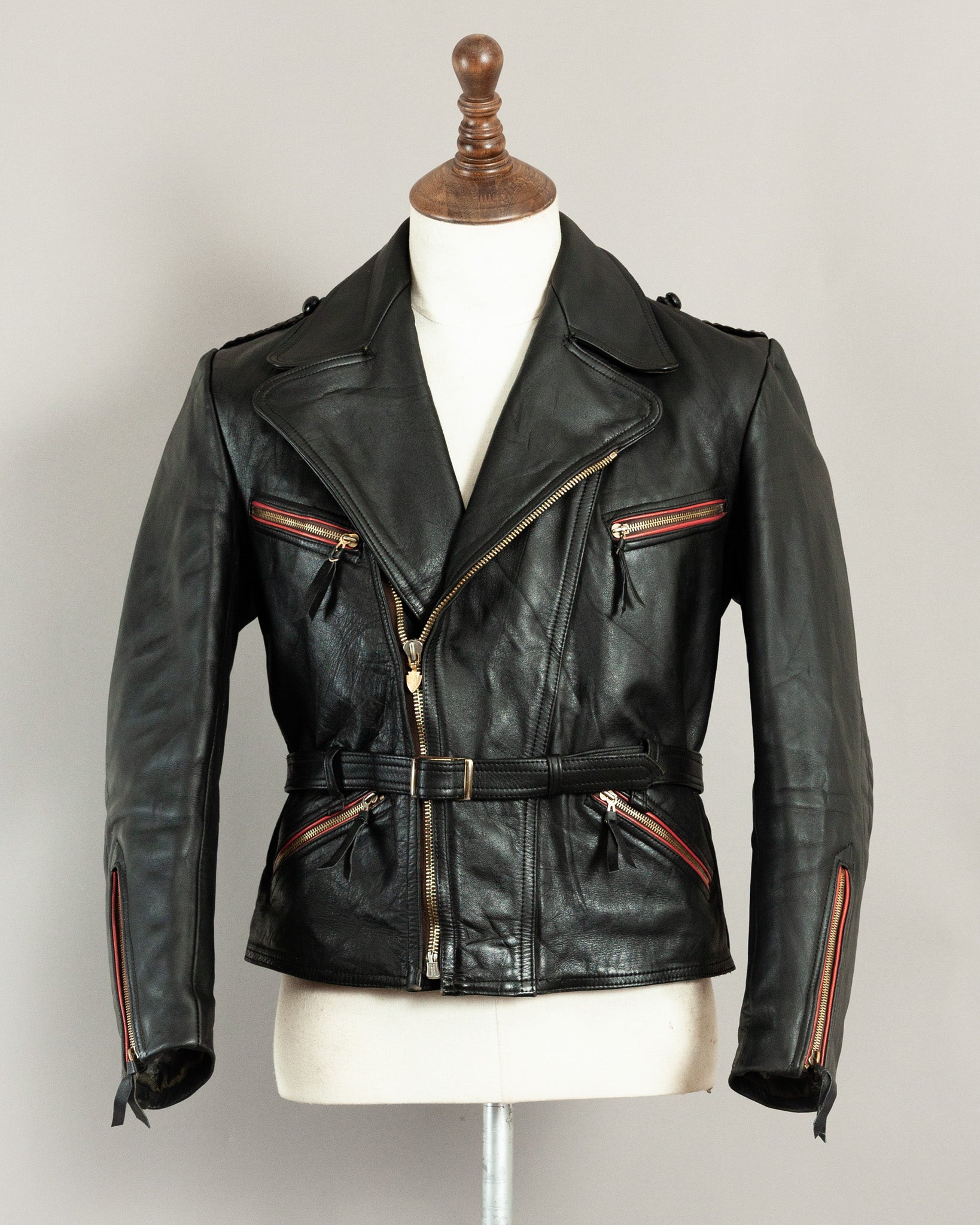 1950s Haelson German Leather Biker Jacket Vintage Biker Revive