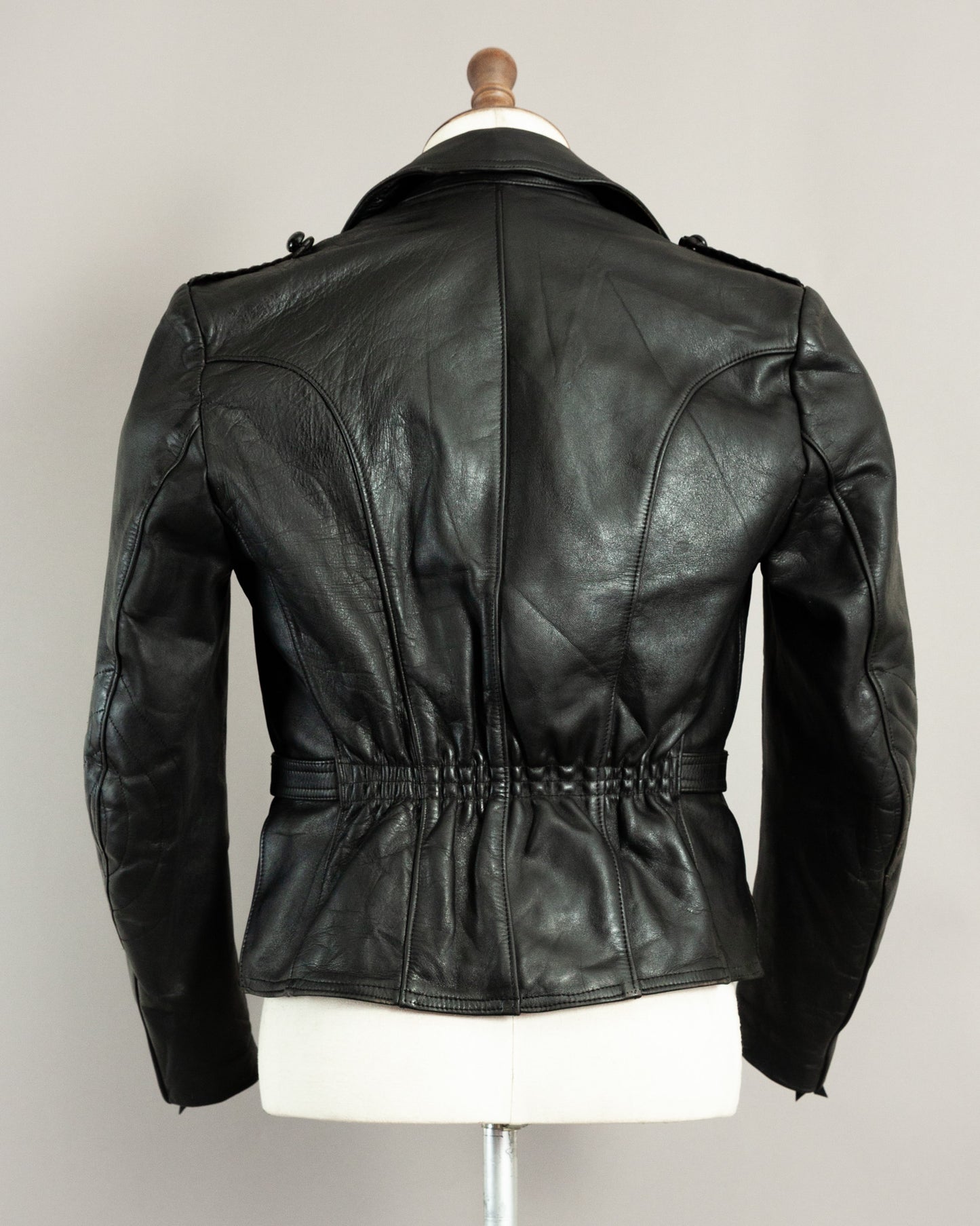 1950s German Haelson Leather Motorcycle Jacket XS (36)