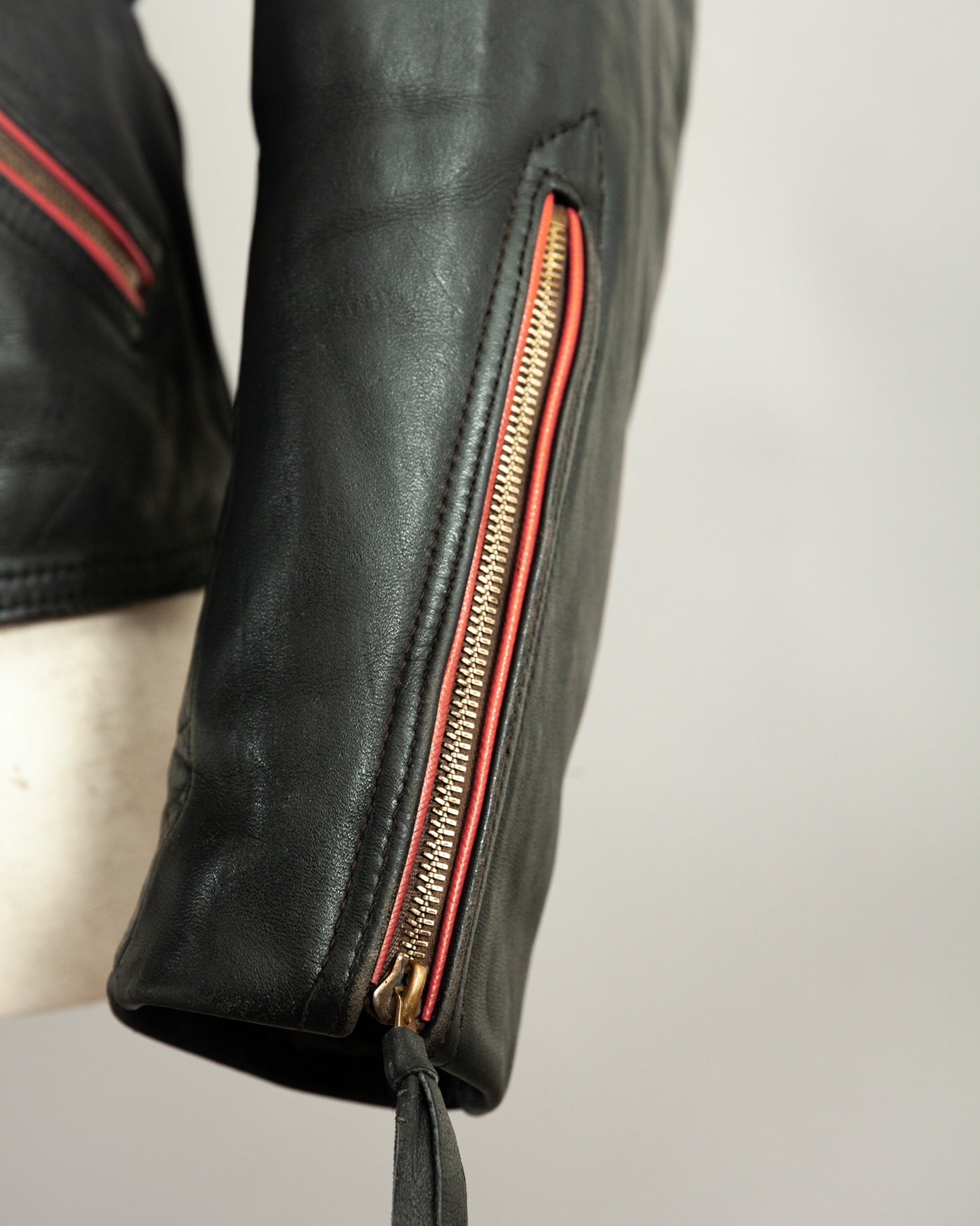1950s German Haelson Leather Motorcycle Jacket XS (36)