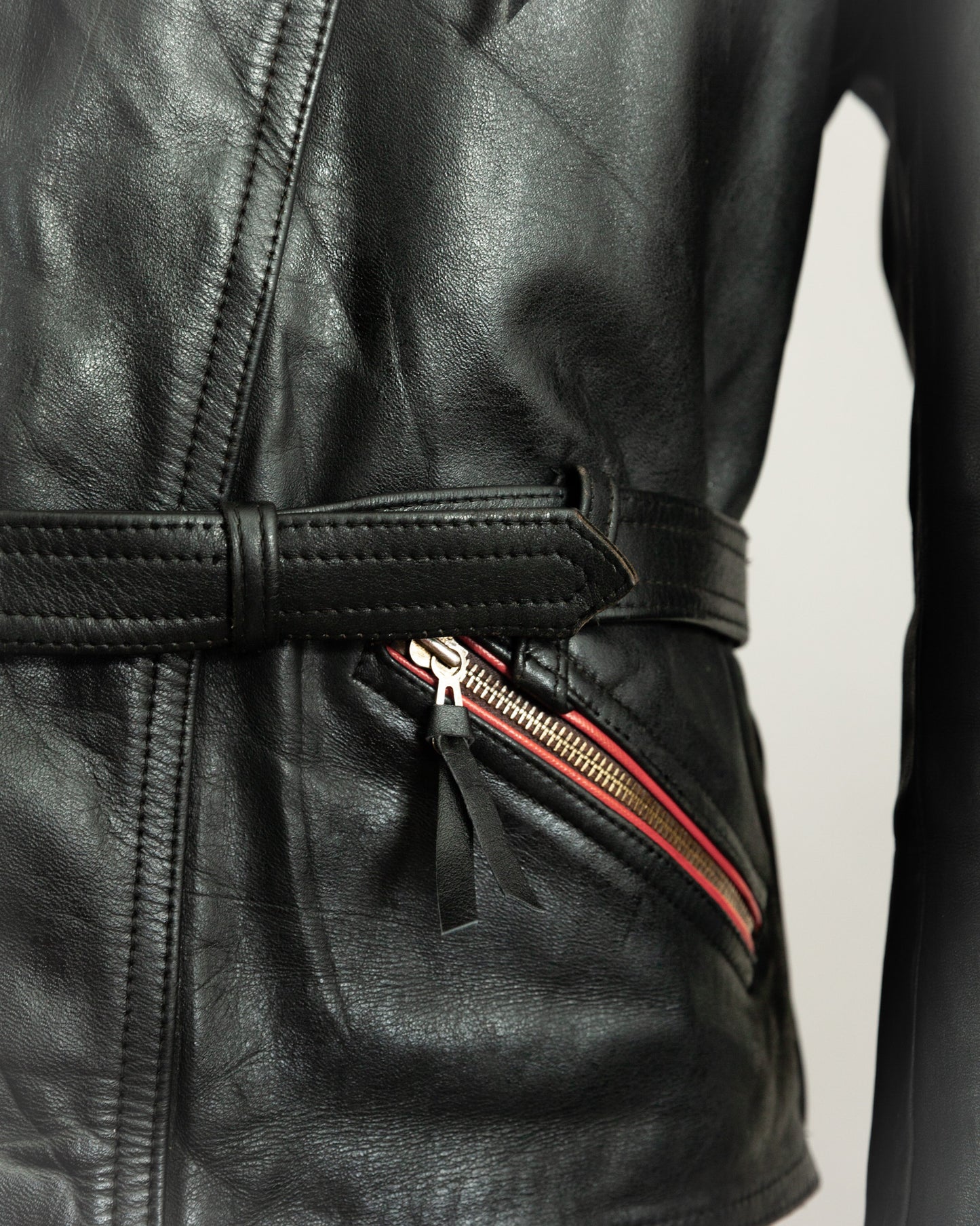 1950s German Haelson Leather Motorcycle Jacket XS (36)