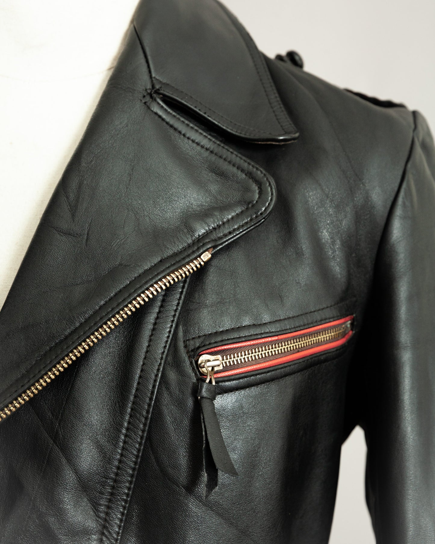 1950s German Haelson Leather Motorcycle Jacket XS (36)