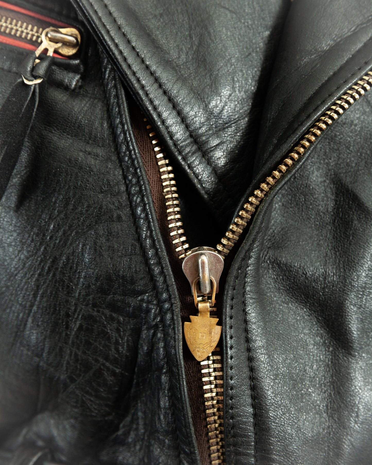 1950s German Haelson Leather Motorcycle Jacket XS (36)