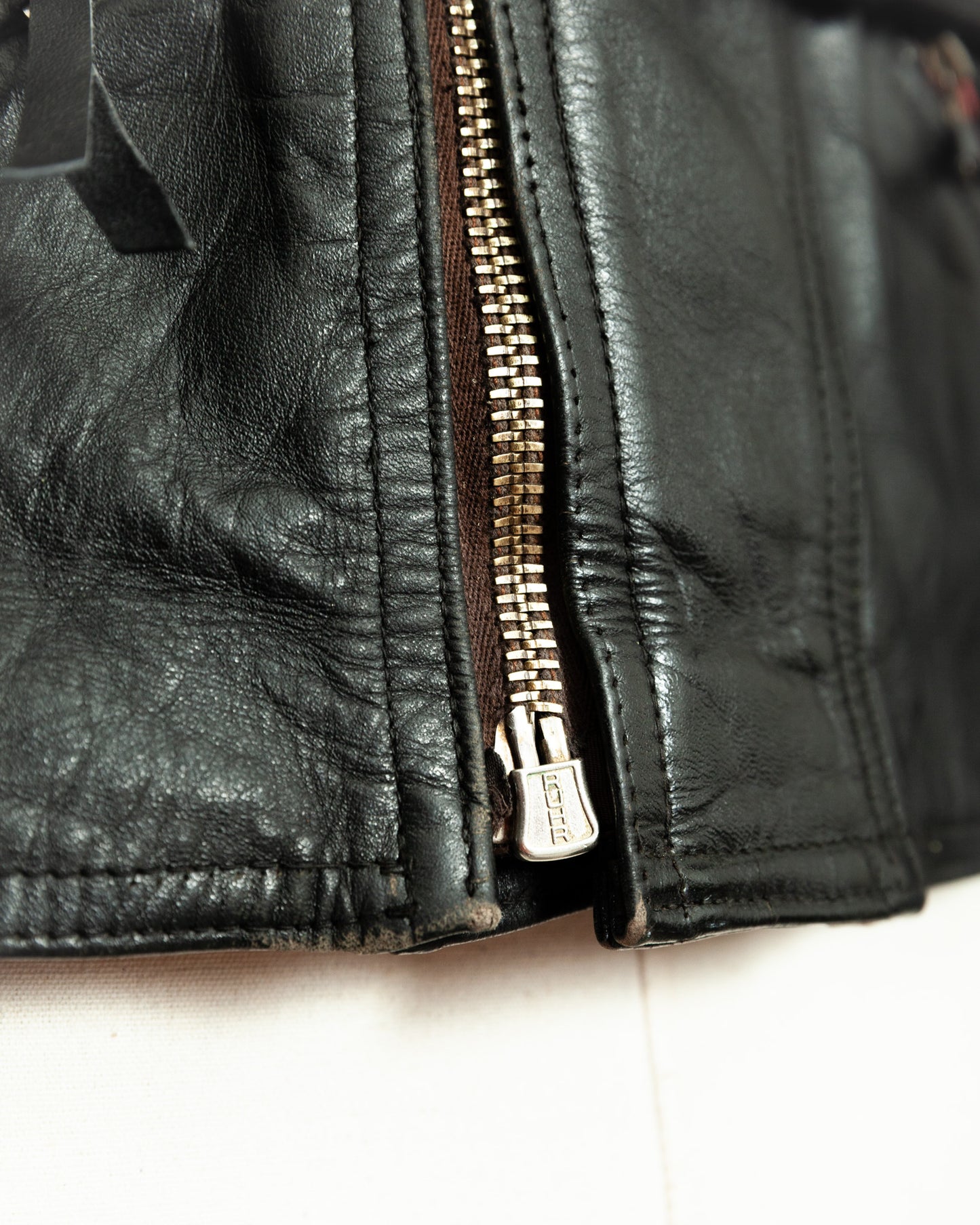 1950s German Haelson Leather Motorcycle Jacket XS (36)