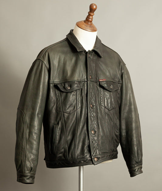 Vintage Marlboro Classics Leather Trucker Jacket 1980s