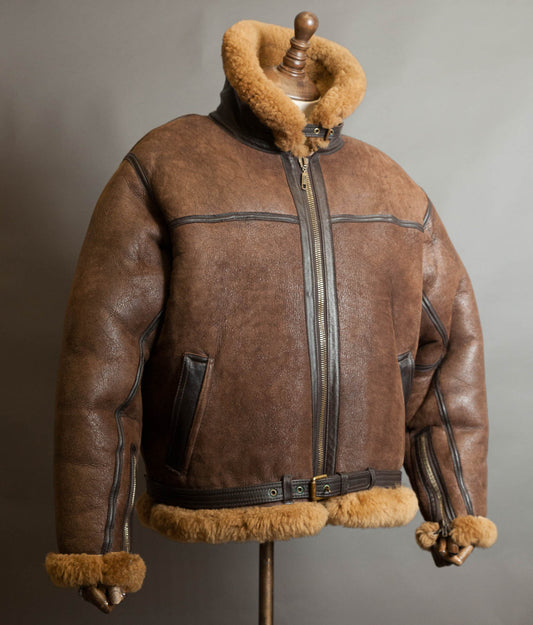 Vintage Cirrus RAF Irvin Sheepskin Shearling Flying Bomber Jacket
