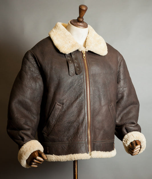 Vintage 1980s American Type B-3 Sheepskin Flight Jacket USAAF