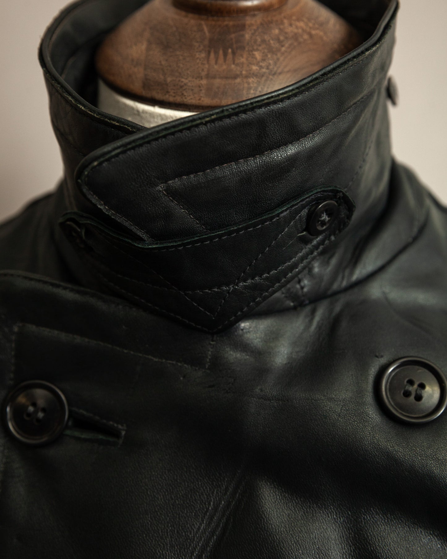 Vintage 1930s German Leather Trench Coat Medium (42)