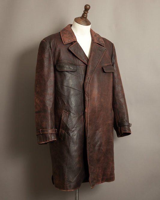 1930s–1940s French Army Horsehide Overcoat (2XL)