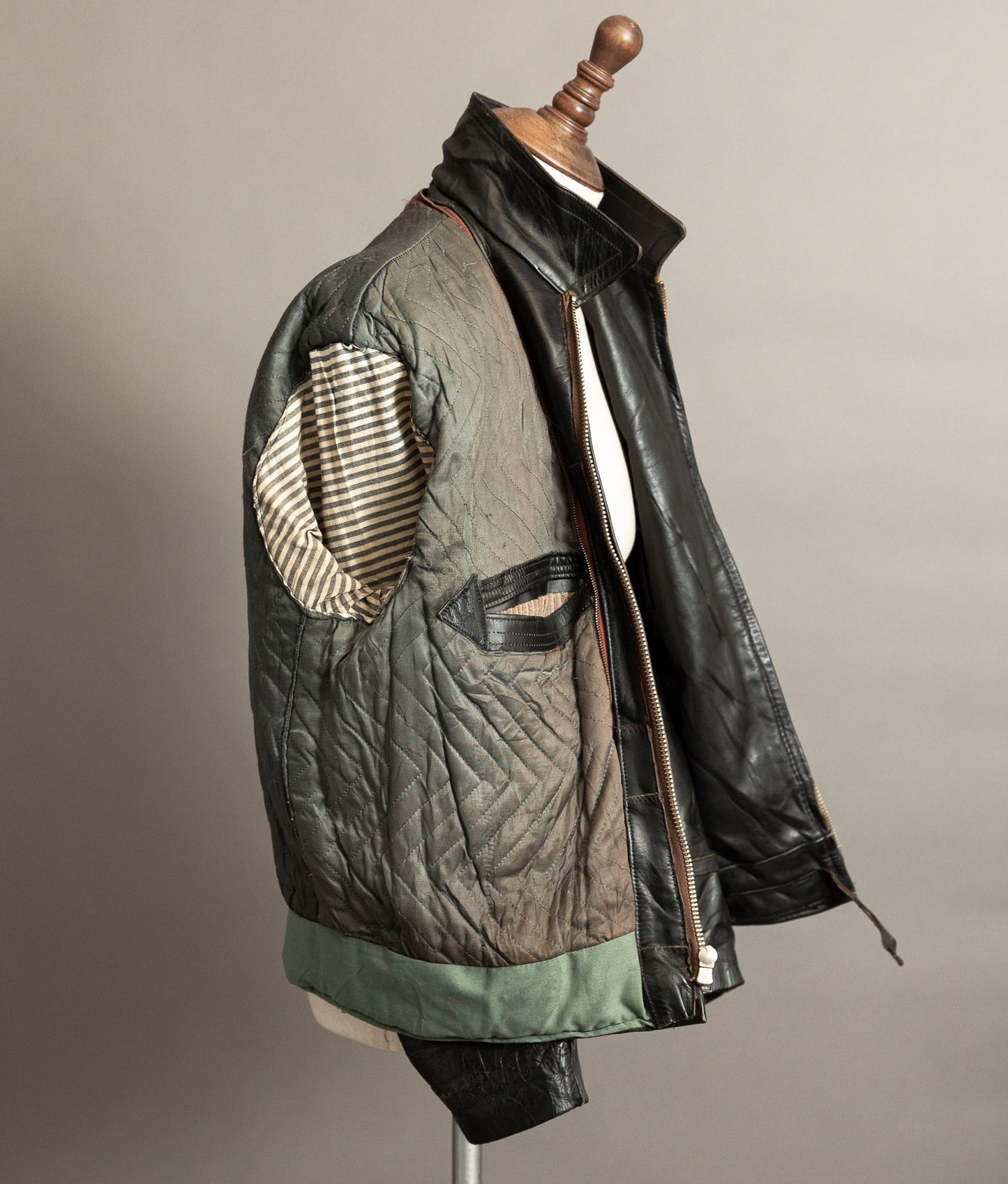 1950s French Confecuir Cowhide Motorcycle Jacket Ritz Zipper