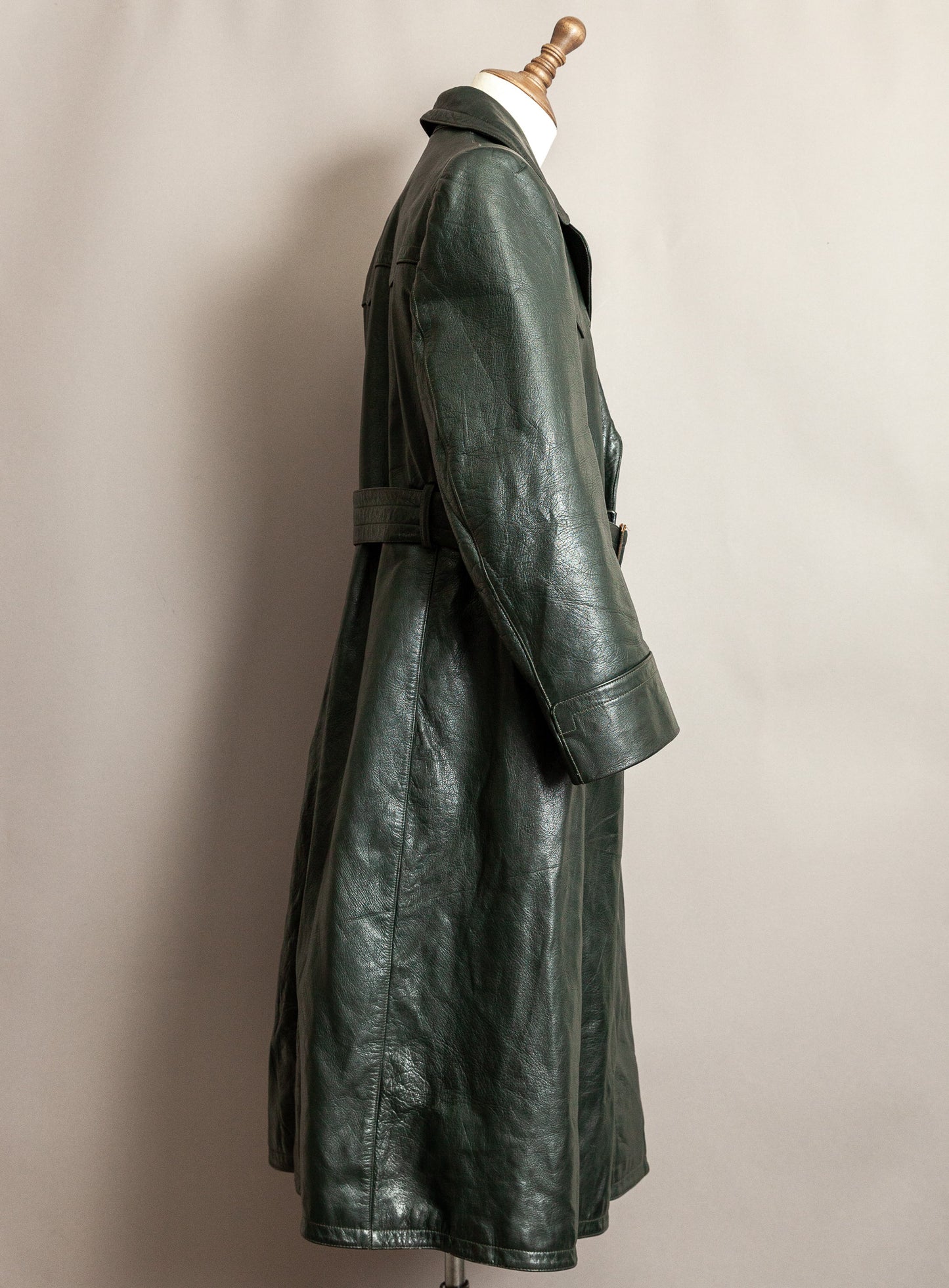 1940s German Wehrmacht Officer's Leather Trench Coat Large (44)