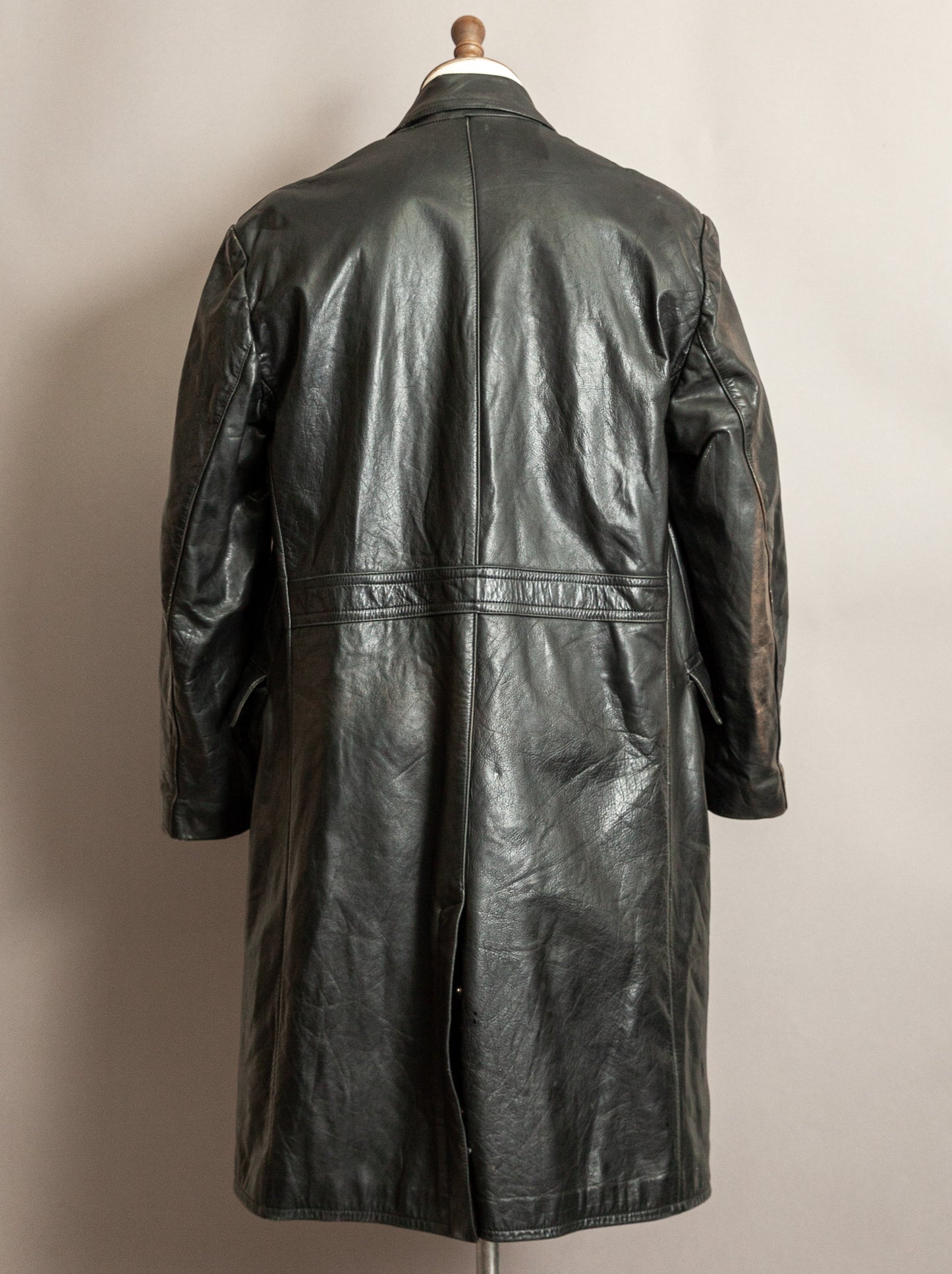 Vintage 1971 German Polizei Weru Sport Motorcycle Trench Coat XL (46)