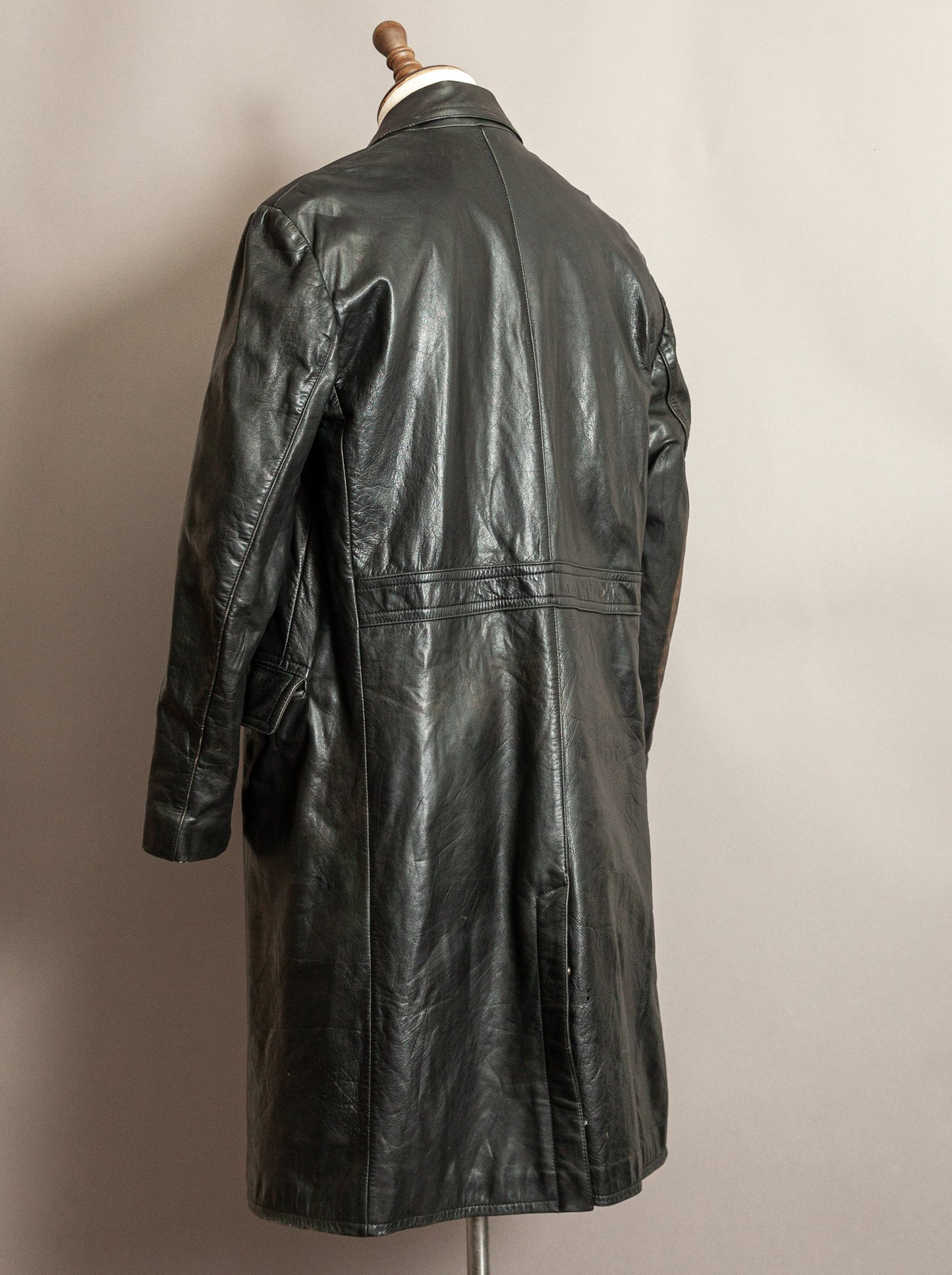 Vintage 1971 German Polizei Weru Sport Motorcycle Trench Coat XL (46)