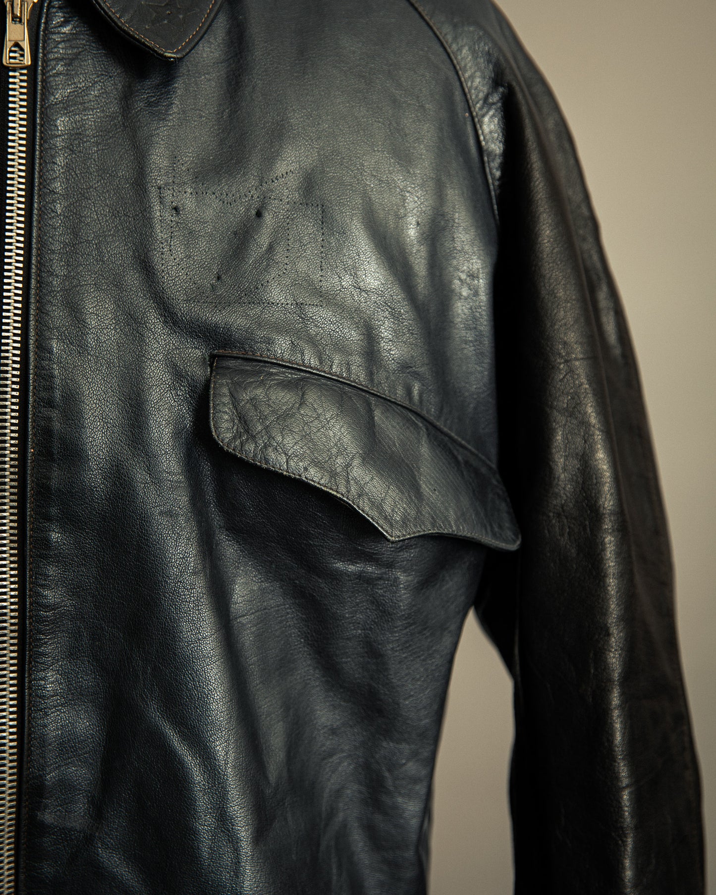 1950s French Army Goatskin Tank Jacket – XL (46)
