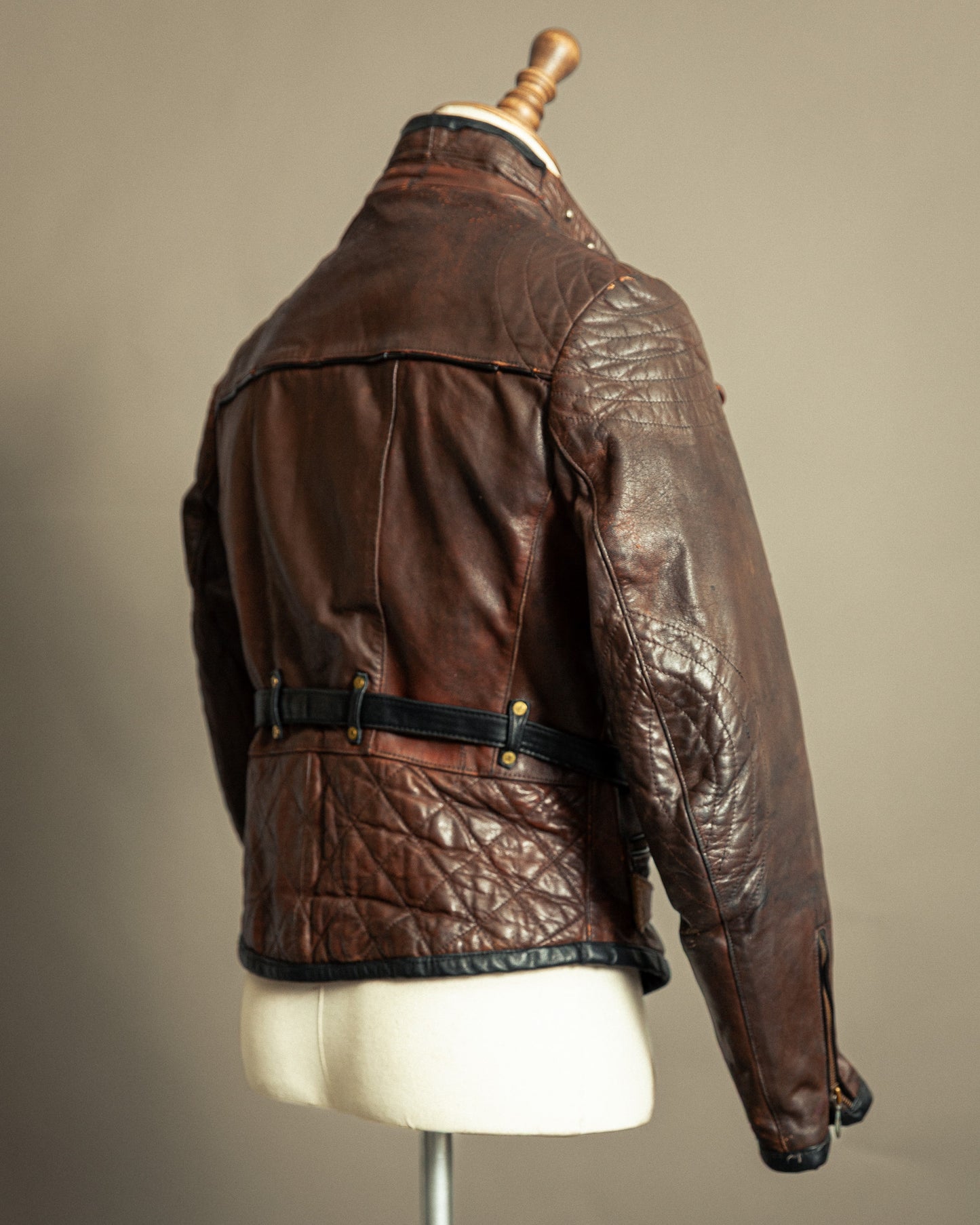Vintage 1940s German Zipp Leather Motorcycle Jacket Small (38-40)