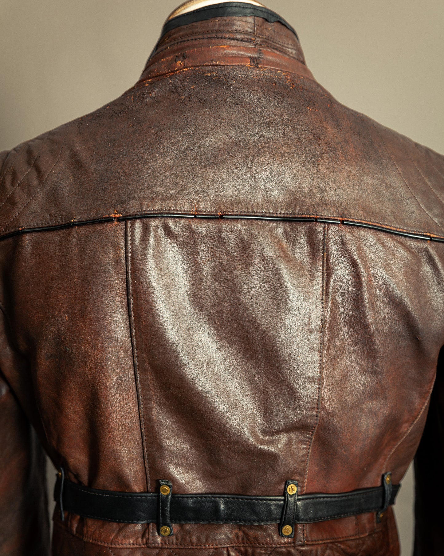 Vintage 1940s German Zipp Leather Motorcycle Jacket Small (38-40)