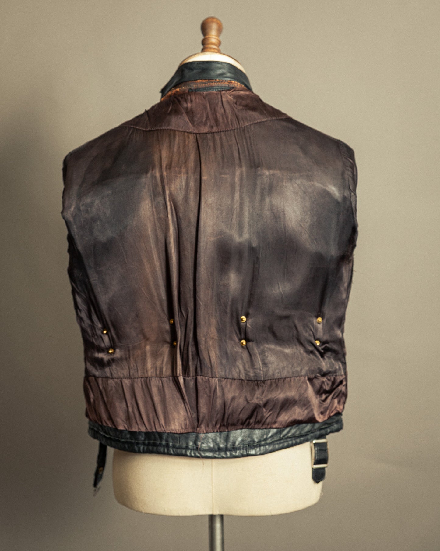 Vintage 1940s German Zipp Leather Motorcycle Jacket Small (38-40)