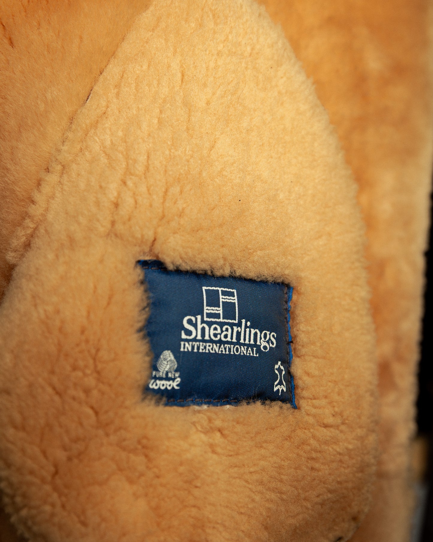 Vintage 1980s Sheepskin Shearling Flying Jacket Medium (42)